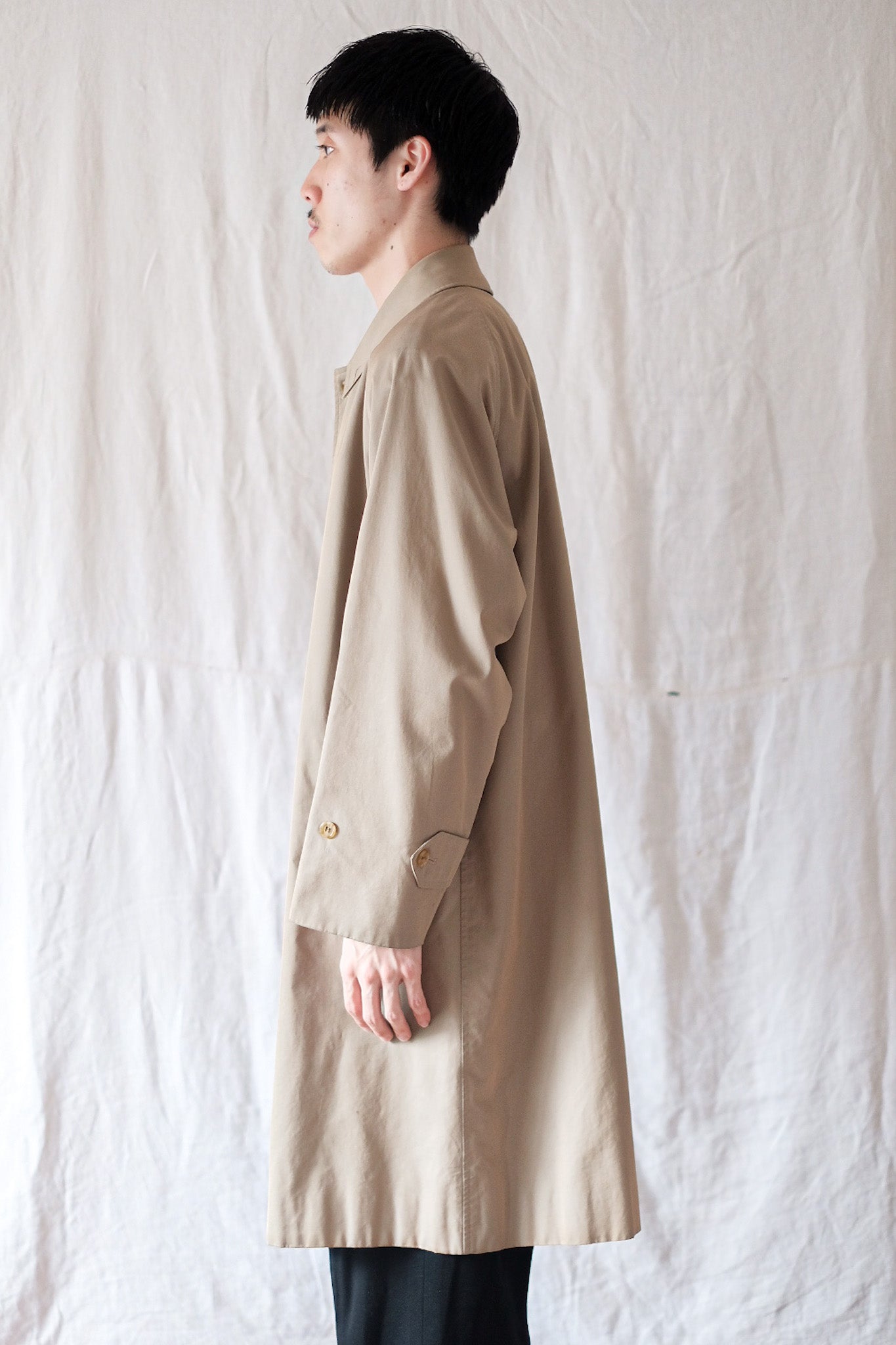 80's】Vintage Burberry Single Raglan Balmacaan Coat C100 