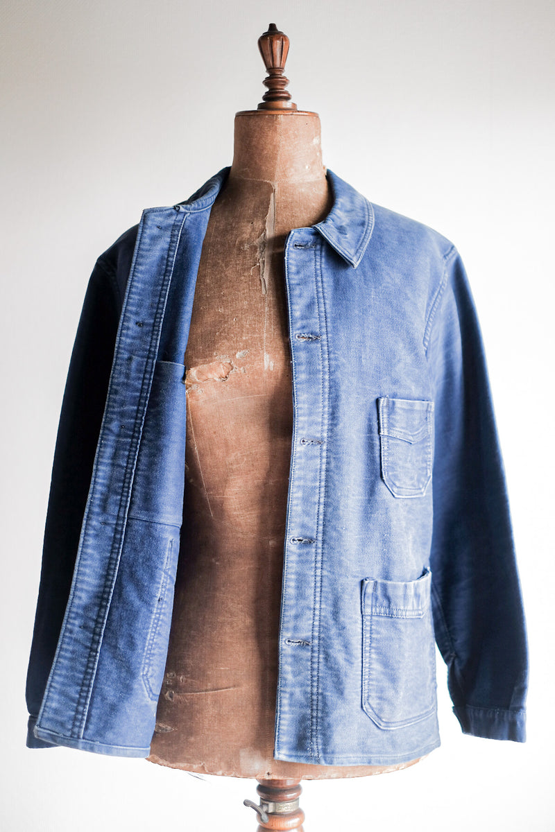 [~ 40's] แจ็คเก็ตงาน Moleskin ของ French Vintage Blue Work