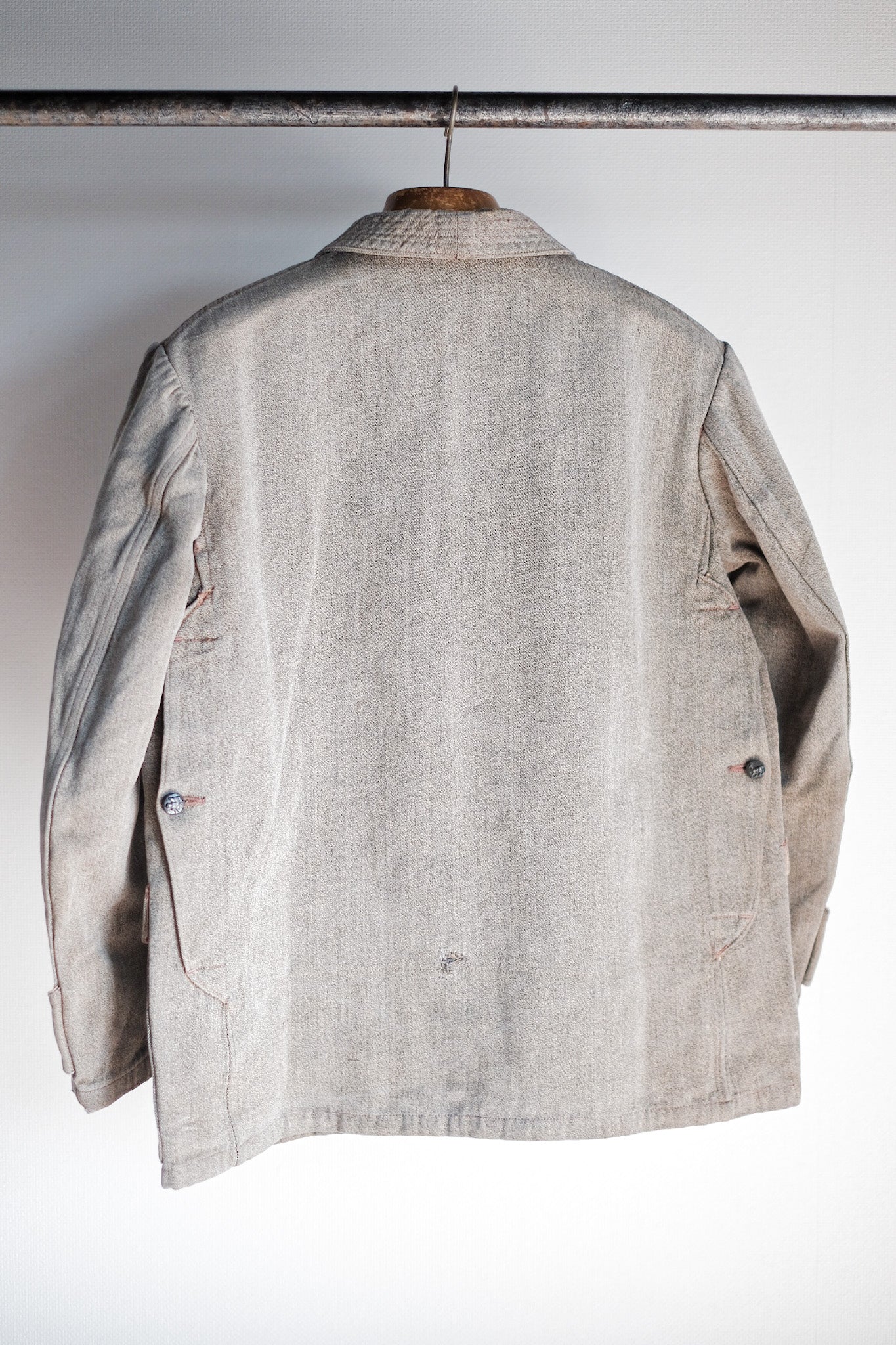 ［~30's］French Vintage Brown Cotton Salt & Pepper Hunting Jacket