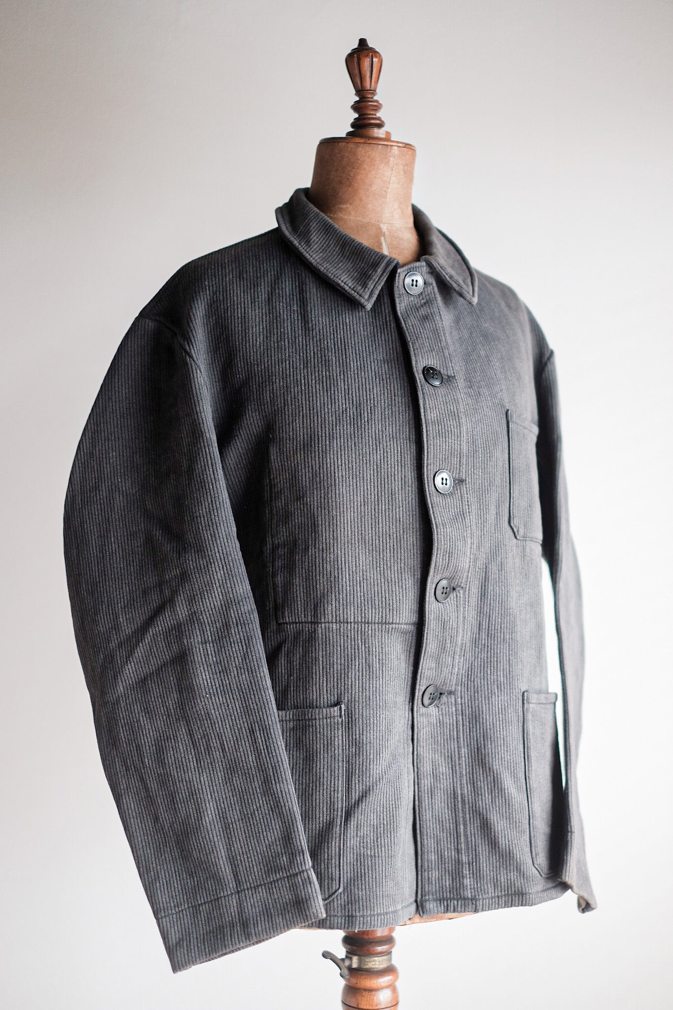 ［~50’s］French Vintage Gray Cotton Pique Work Jacket