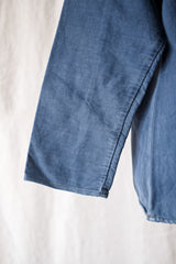 [~ 50's] French Vintage Blue Moleskin Fisherman Smock