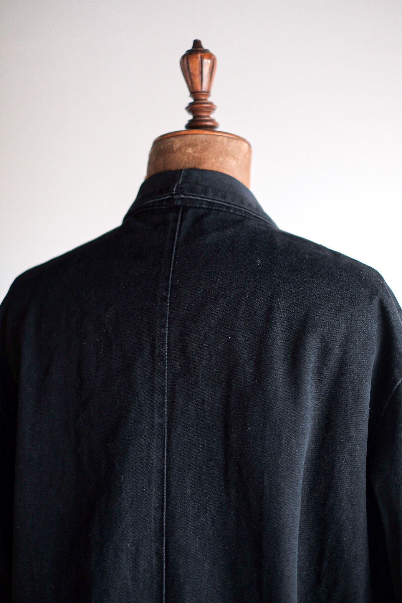 [~ 50's] French Vintage Black Moleskin Work Coat