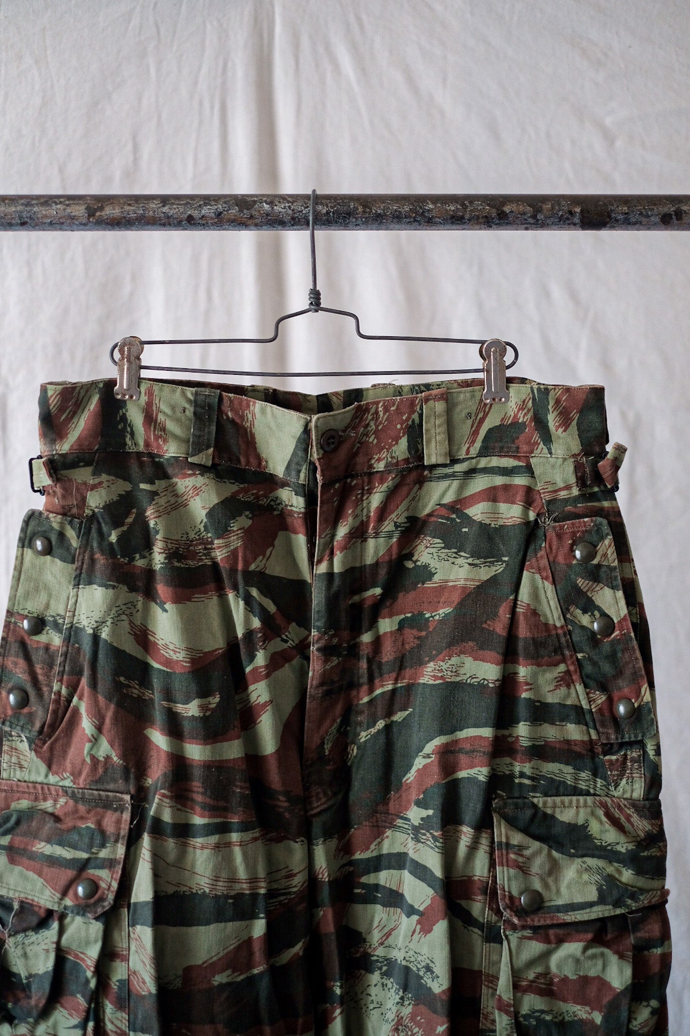 [~ 60's] French Army Lizard Camo Paratrooper Trousers Size.33