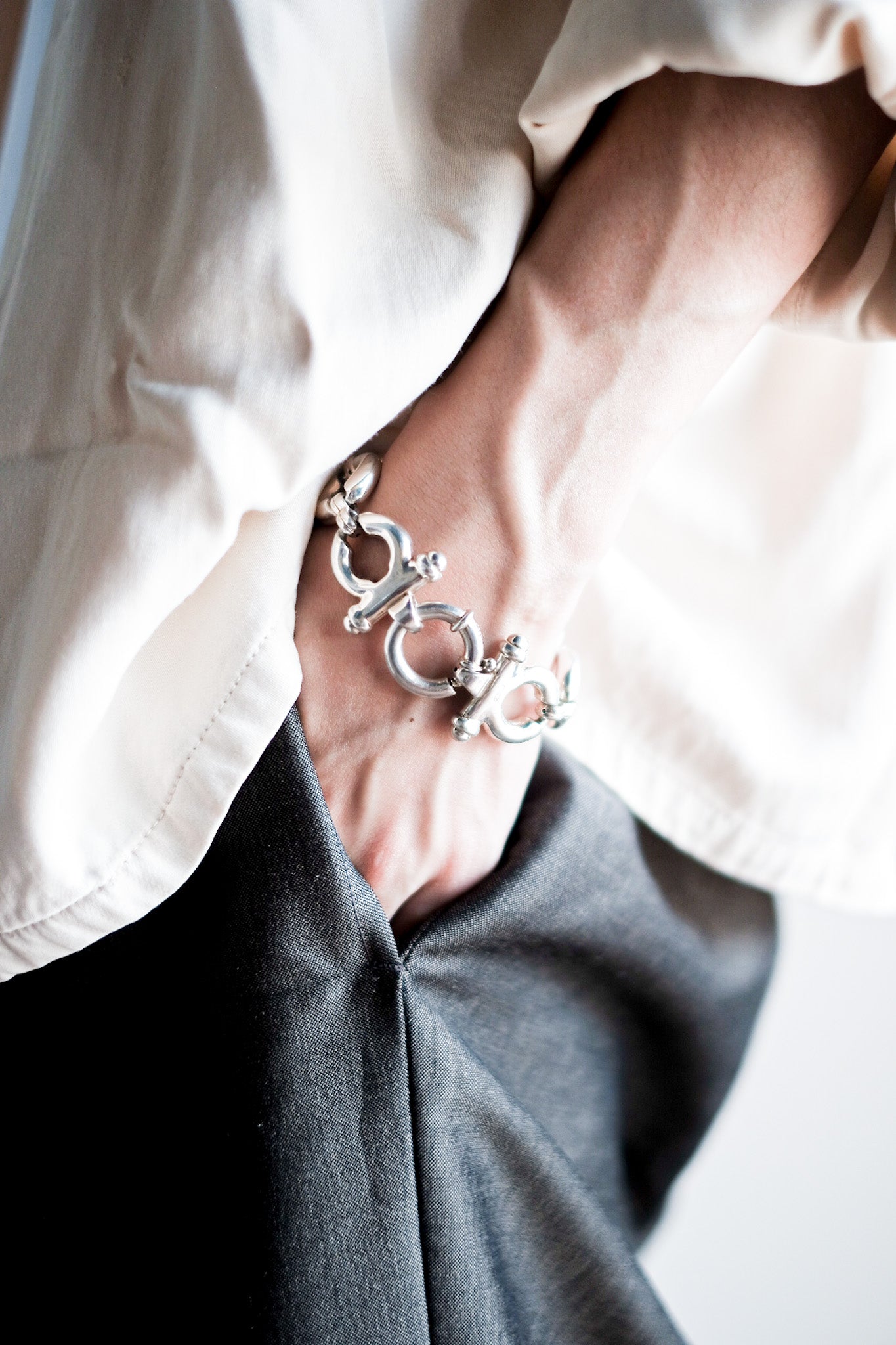 ［~60’s］Europe Vintage Silver 925 Bracelet