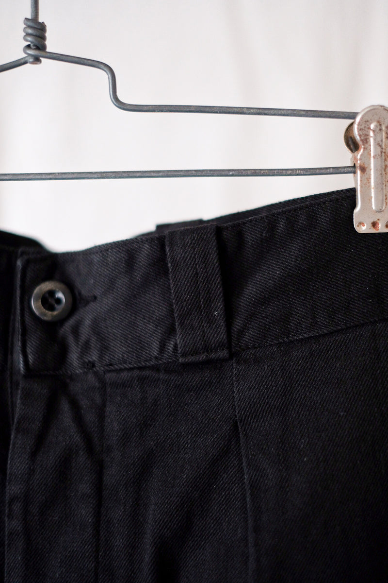 【~60's】French Army M52 Chino Shorts Size.5 "Black Overdye"
