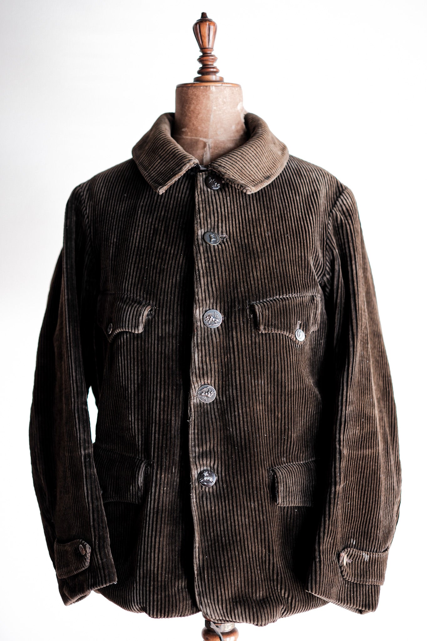 [~ 30's] French Vintage Brown Corduroy Hunting Jacket