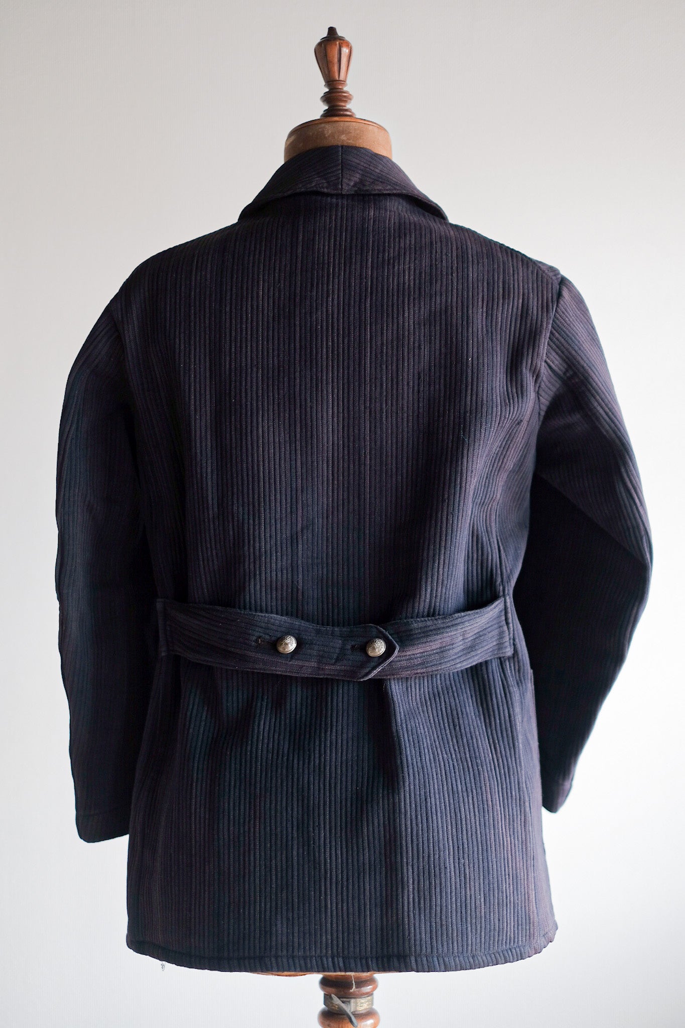 【~30's】French Vintage Cotton Pique Double Breasted Fireman Jacket