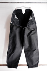 【~50's】French Vintage Black Moleskin Work Pants "Adolphe Lafont"
