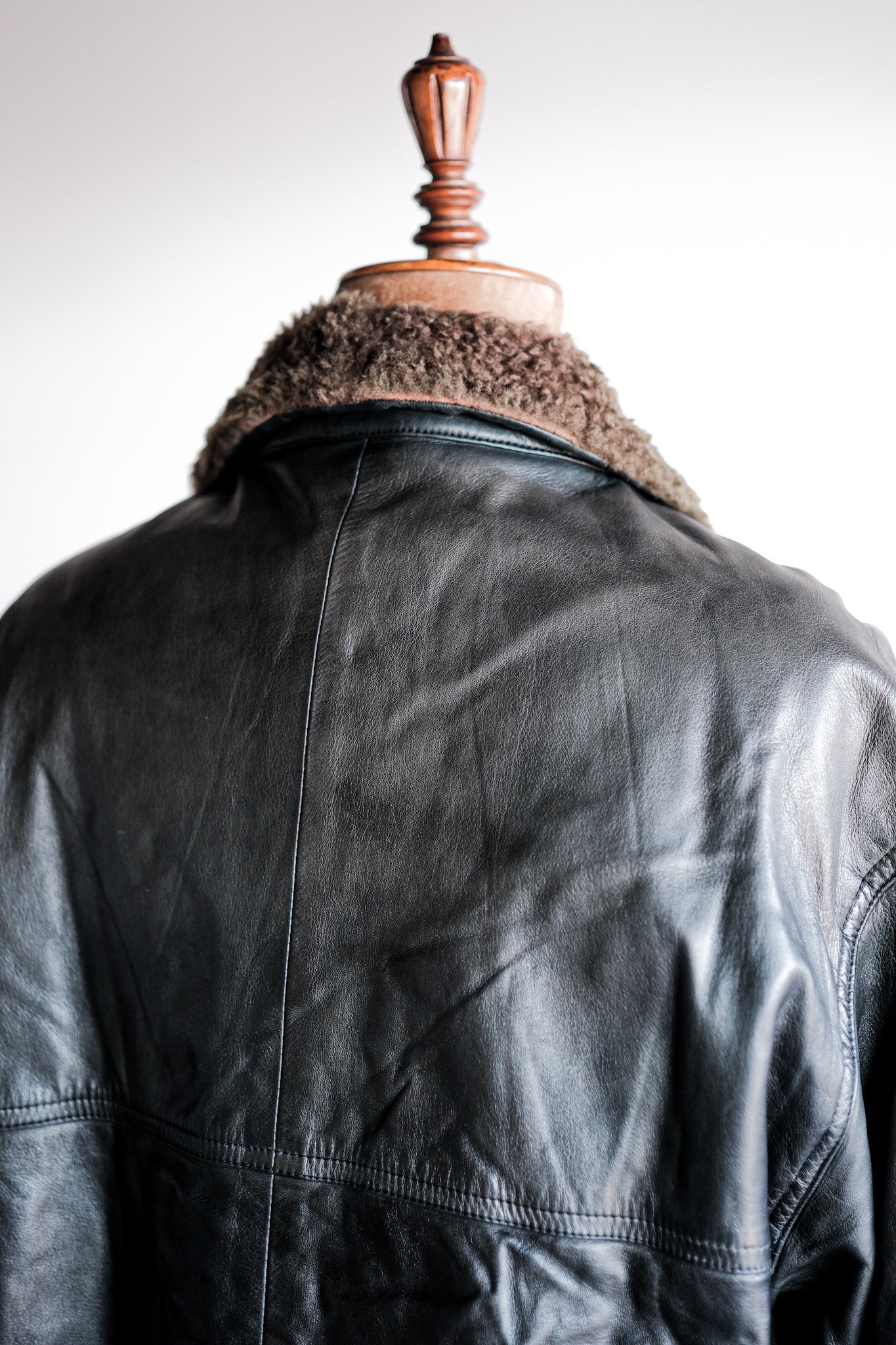 ［~80's］Old Gucci Leather Bomber Jacket Size.52