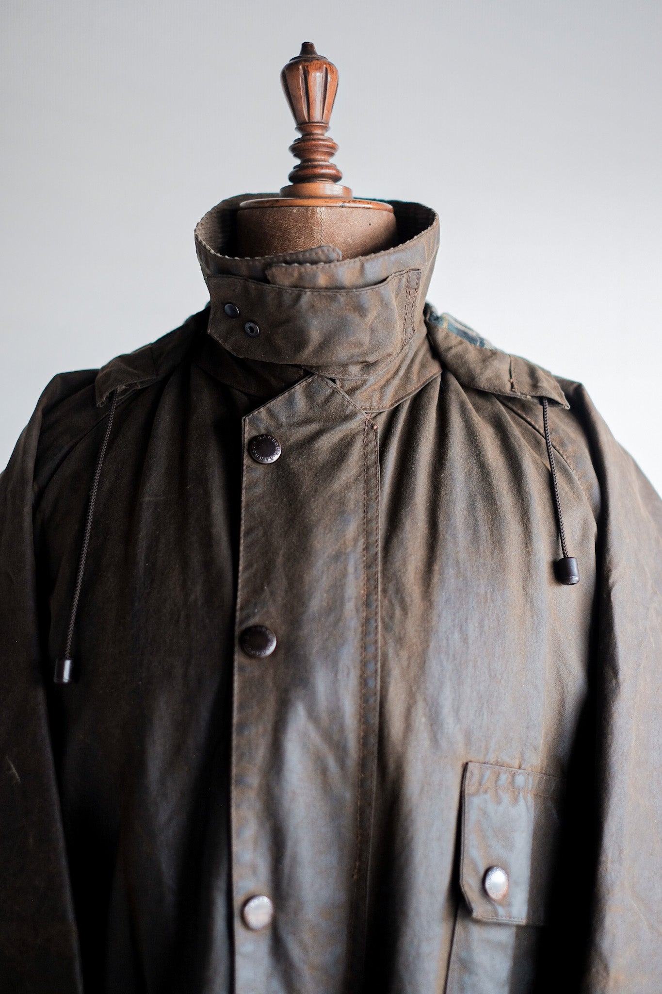 ［~80's］Vintage Barbour "SOLWAY ZIPPER" With Hood 2 Crest Size.40