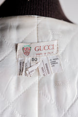[~ 80's] เสื้อแจ็คเก็ตผ้าคลุมไหล่ผ้าคลุมไหล่ gucci เก่าขนาด 50