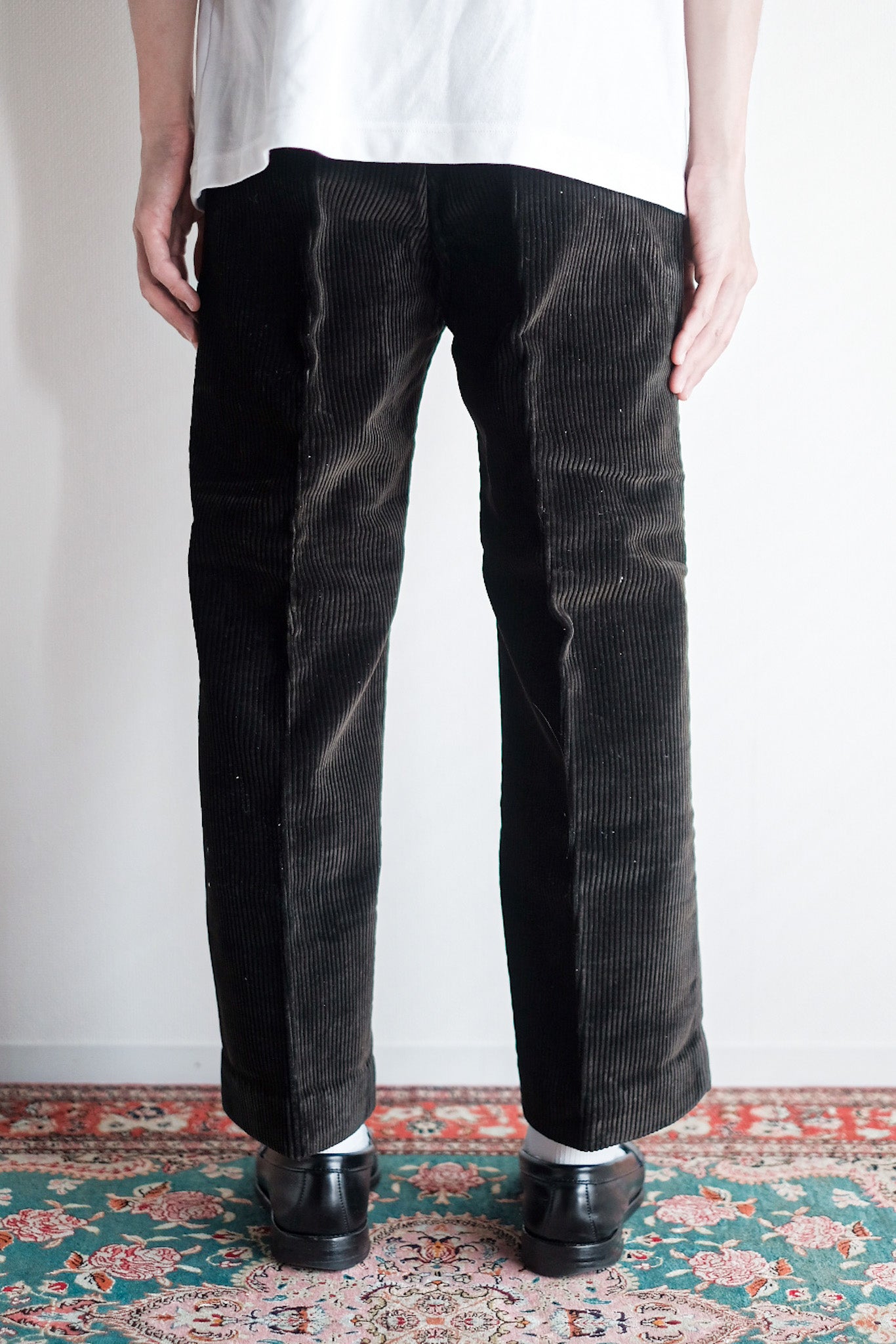 [〜30年代]法國復古深棕色燈芯絨工作褲“死庫存”