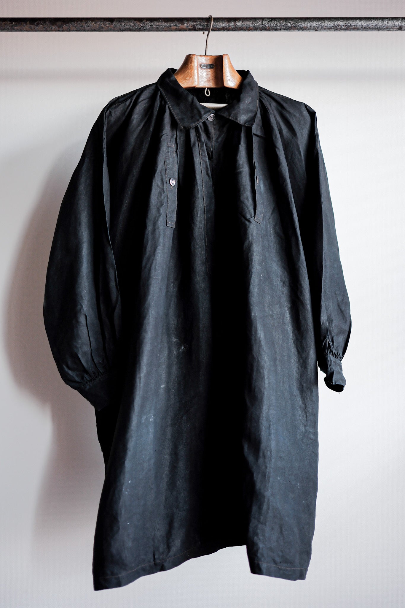 ［Early 20th C］French Antique Indigo Linen Smock "Biaude"