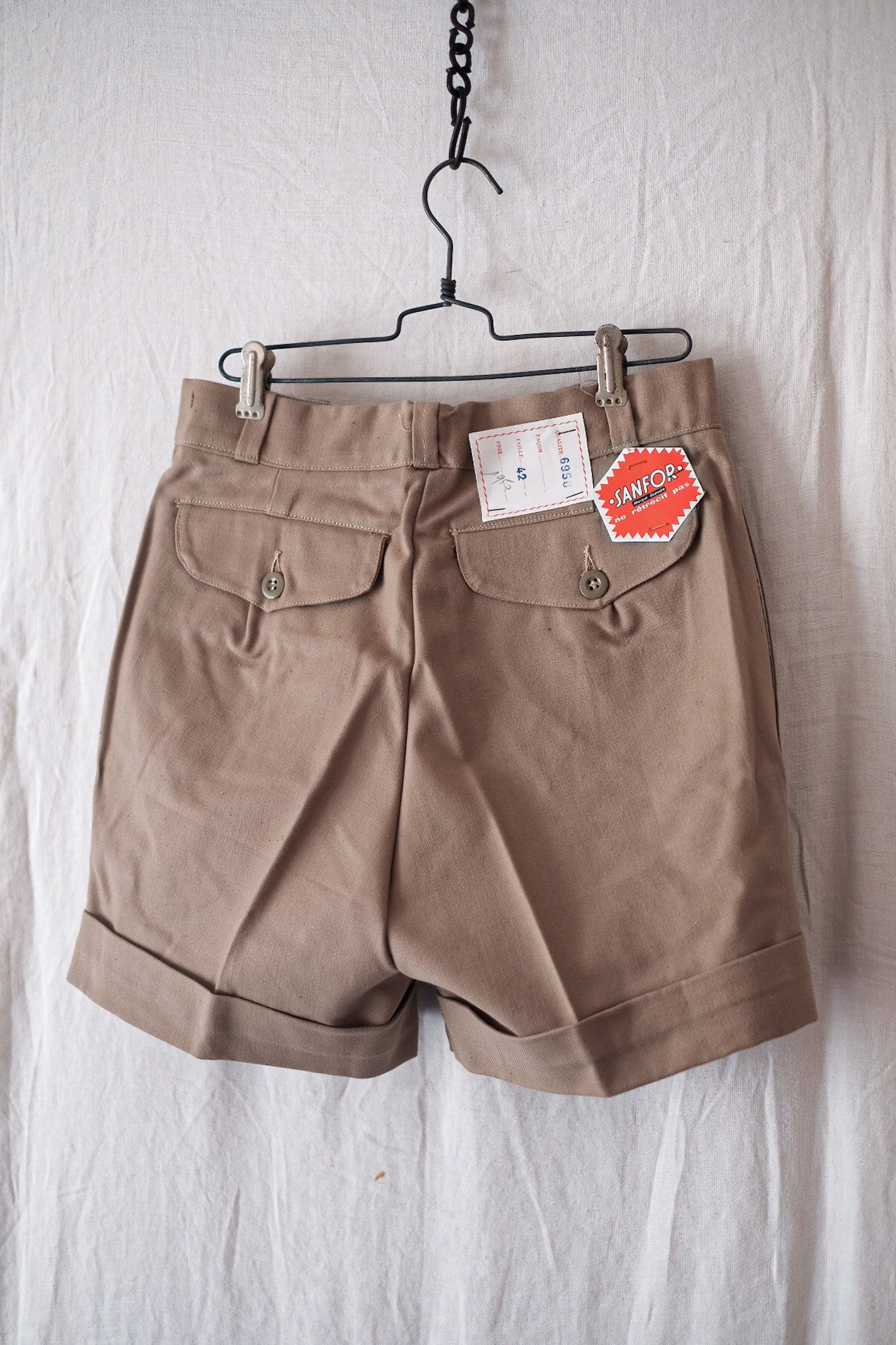 [~ 50's] French Vintage Chino Shorts "DEAD STOCK"