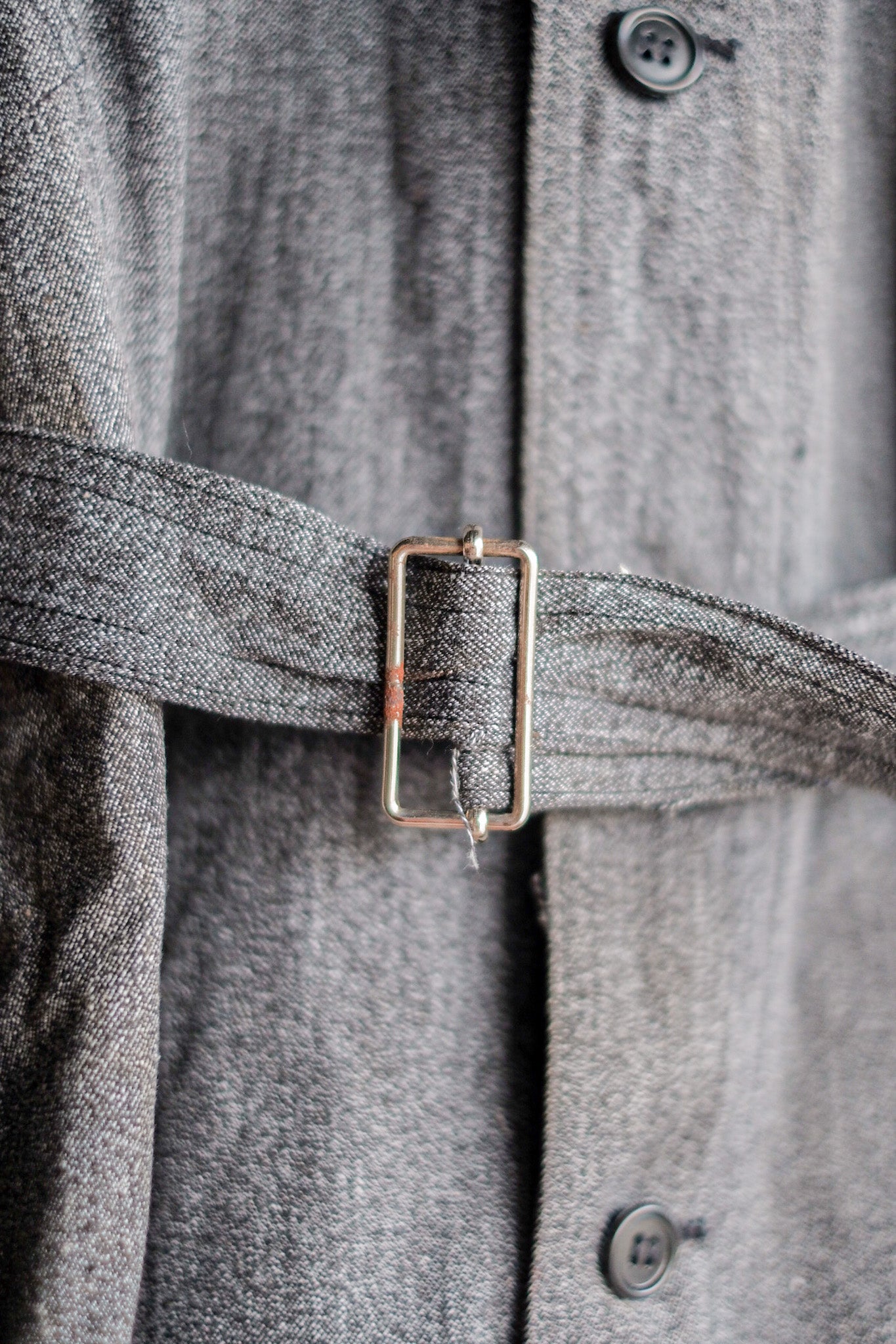 ［~50's］French Vintage PTT Black Chambray Atelier Coat “Dead Stock”