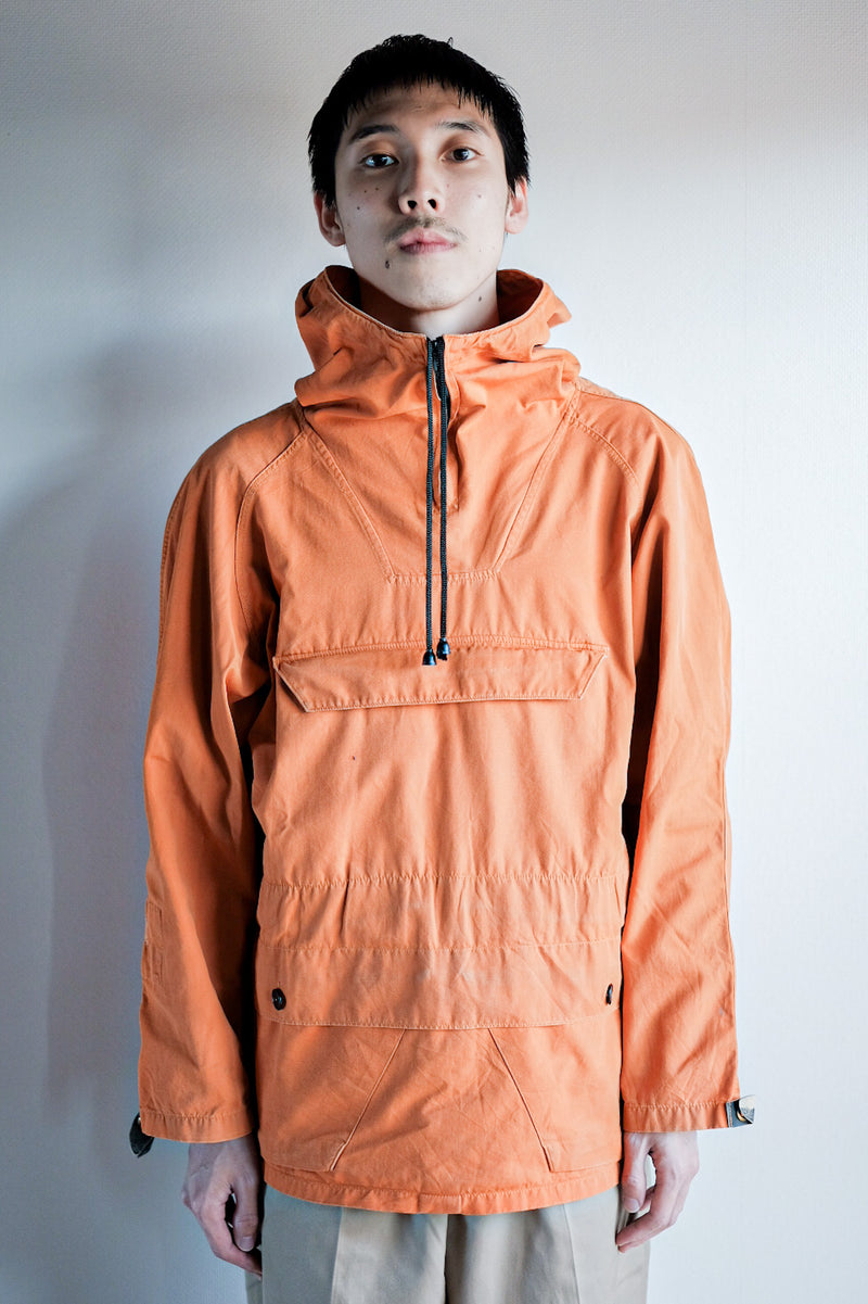 【~70's】Europe Vintage Orange Cotton Smock