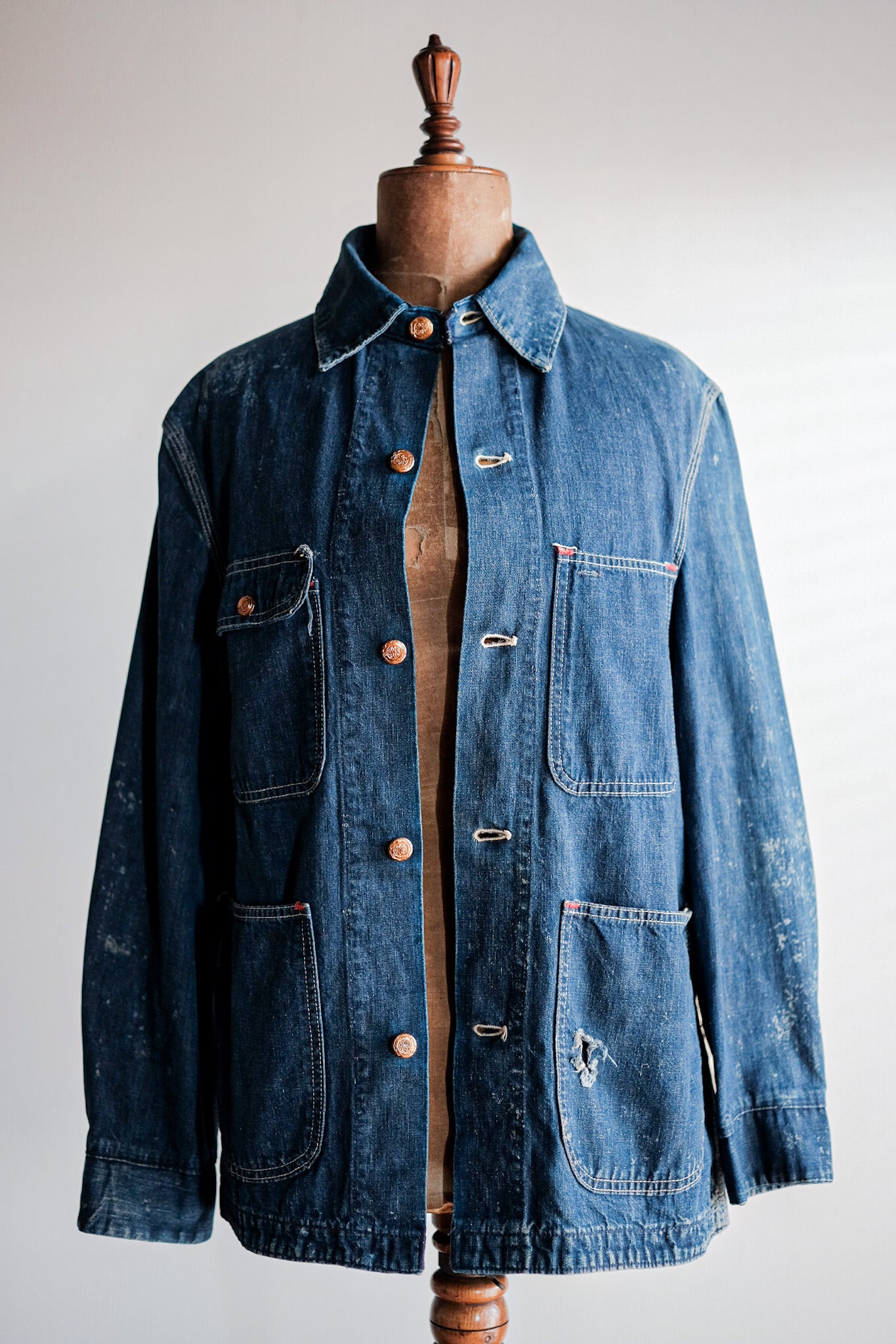 [~ 40's] American Vintage Prisoner Denim Work Jacket Size.36