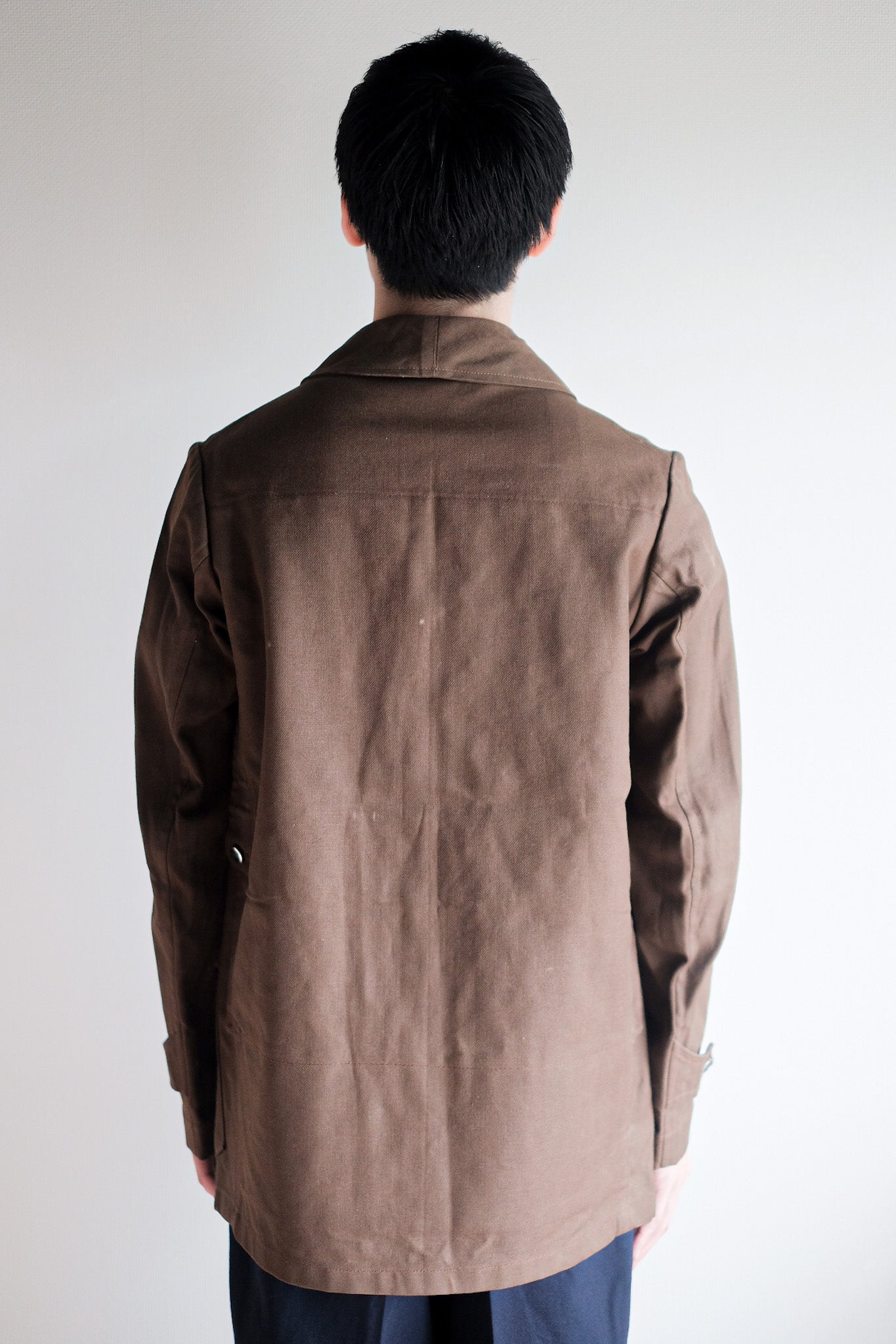 ［~40's］French Vintage Brown Cotton Twill Hunting Jacket "Dead Stock"