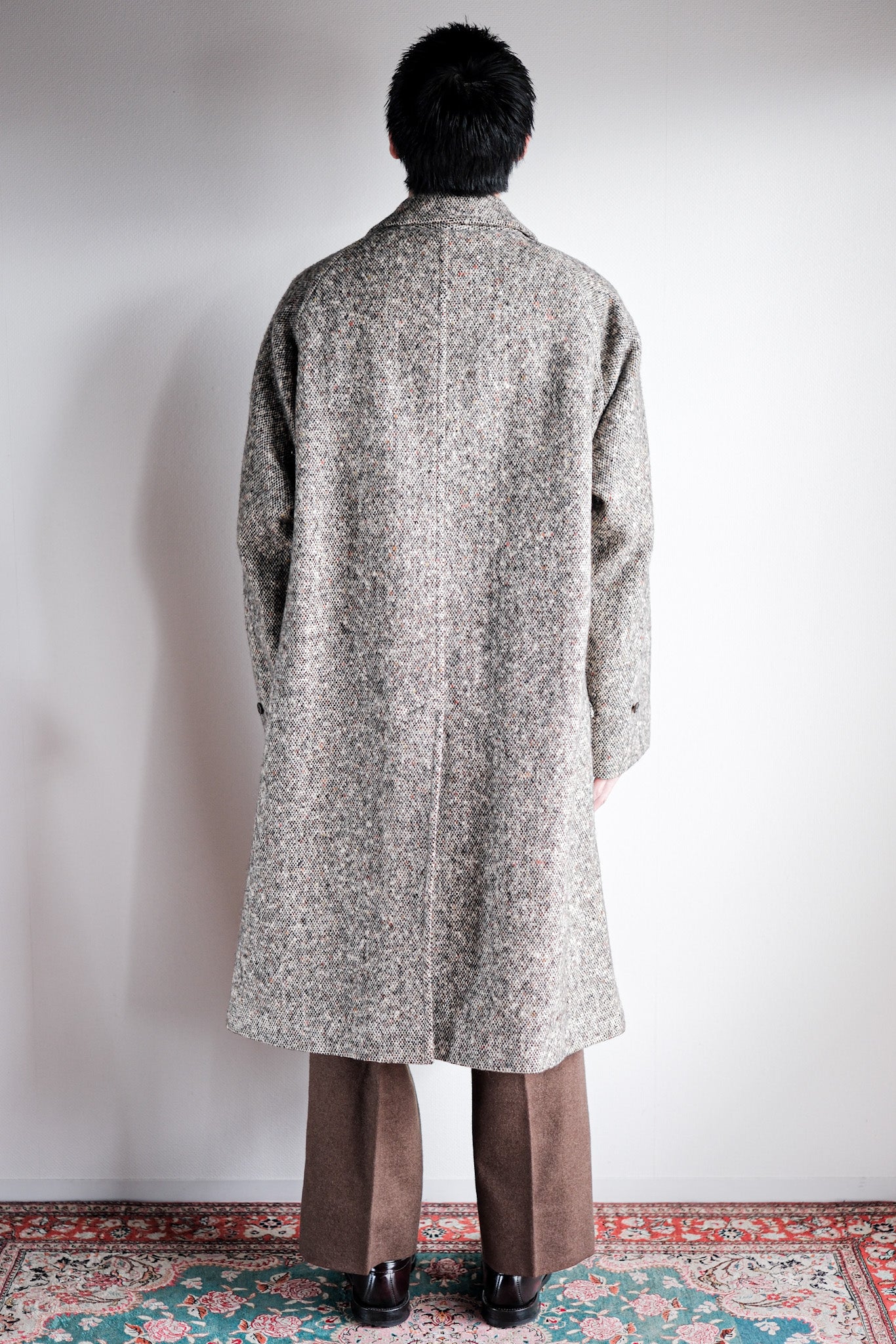 ［~70's］Vintage Burberry's Single Raglan Balmacaan Coat Size.38R "IRISH TWEED" "RAINBOW C 別注"