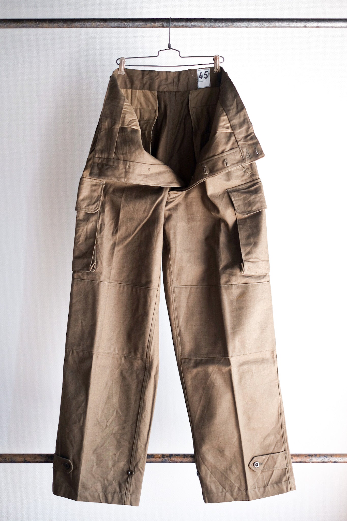 [~ 50's] French Army M47 Field Trousers Size.45 "Dead Stock"