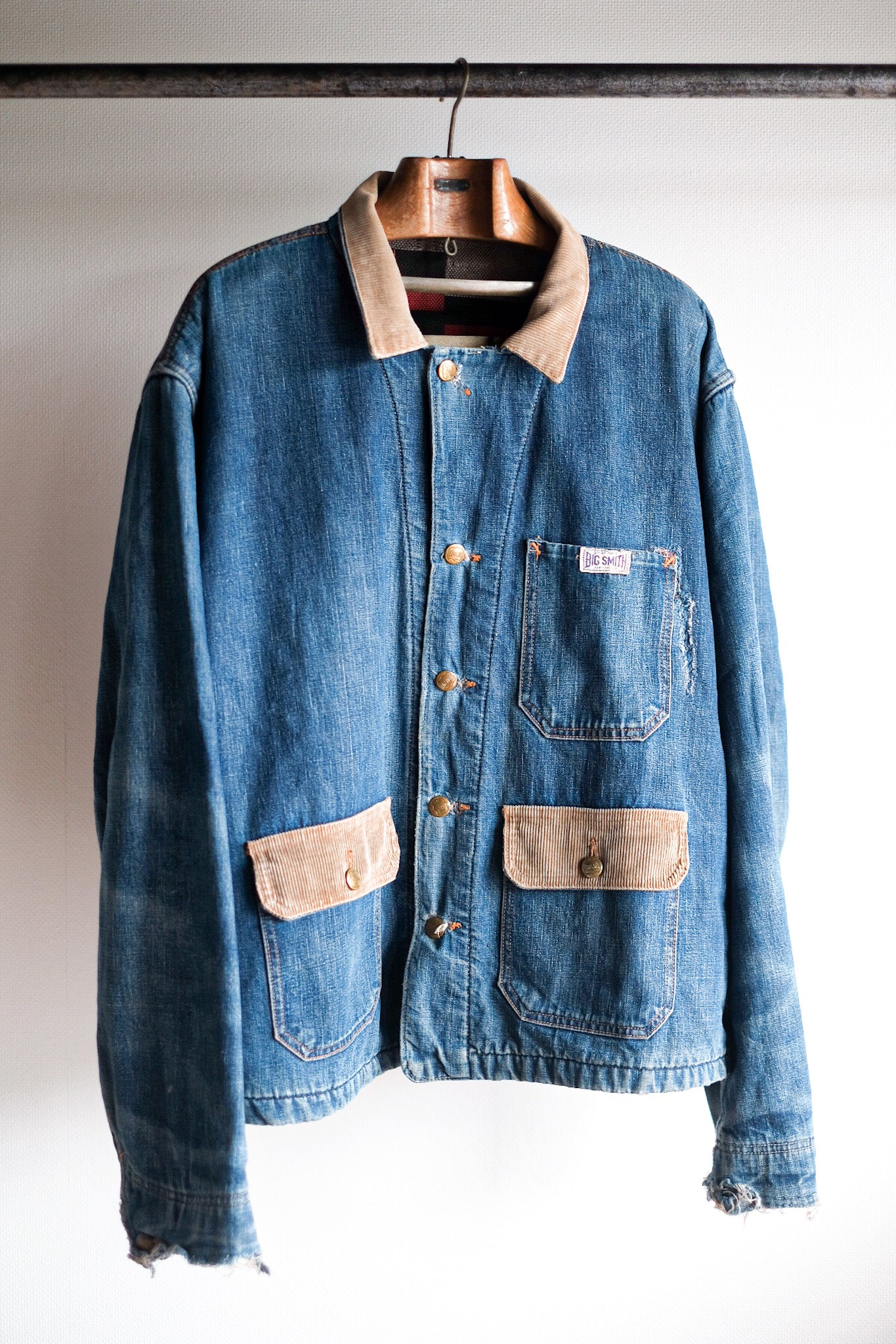 40's】American Vintage Denim Coverall With Blanket 