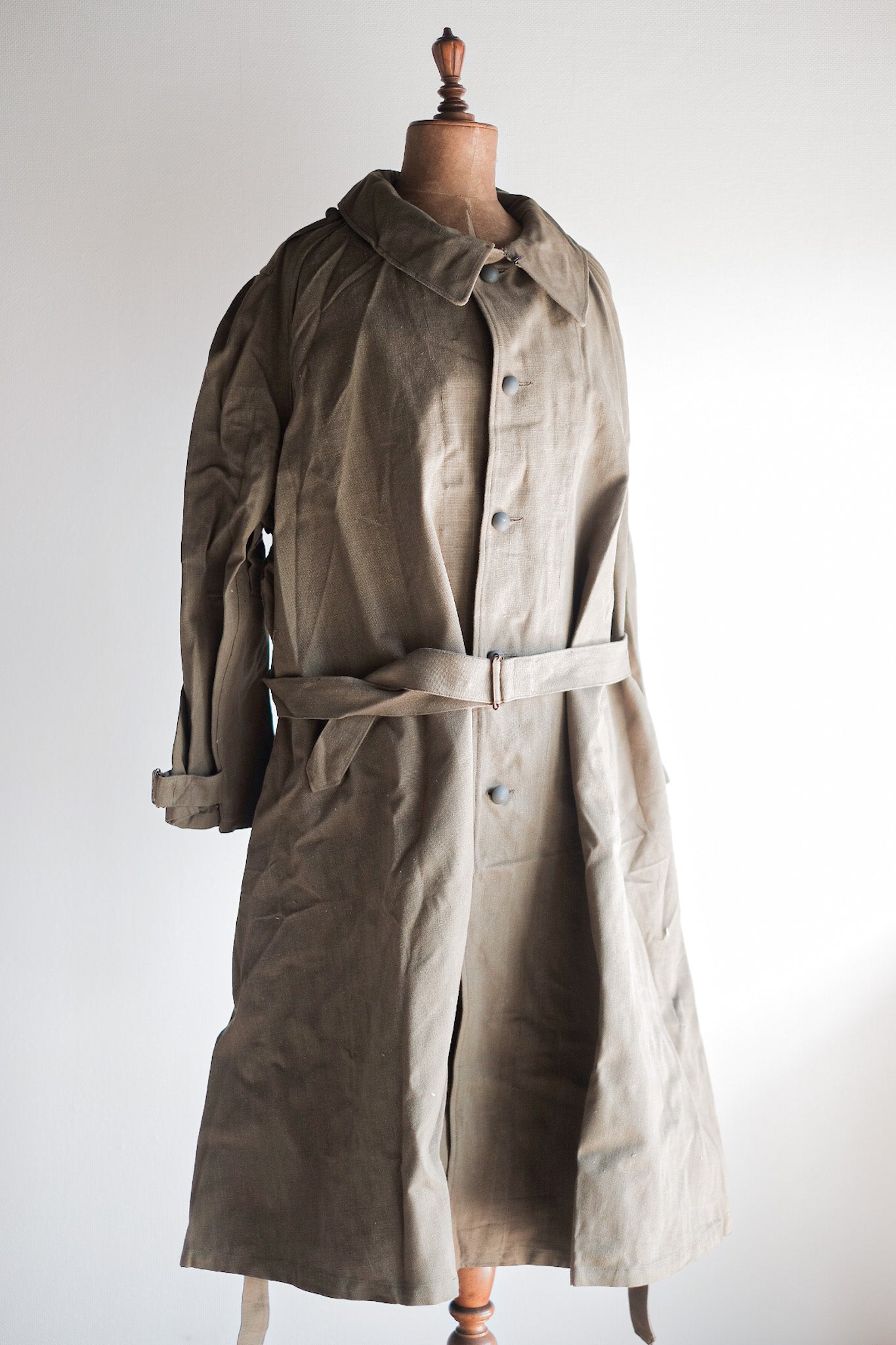 [~ 50's] French Army M35 Motorcycle Coat "Cotton Linen Type" "Dead Stock"