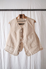 [~ 30's] French Vintage Cotton Gilet