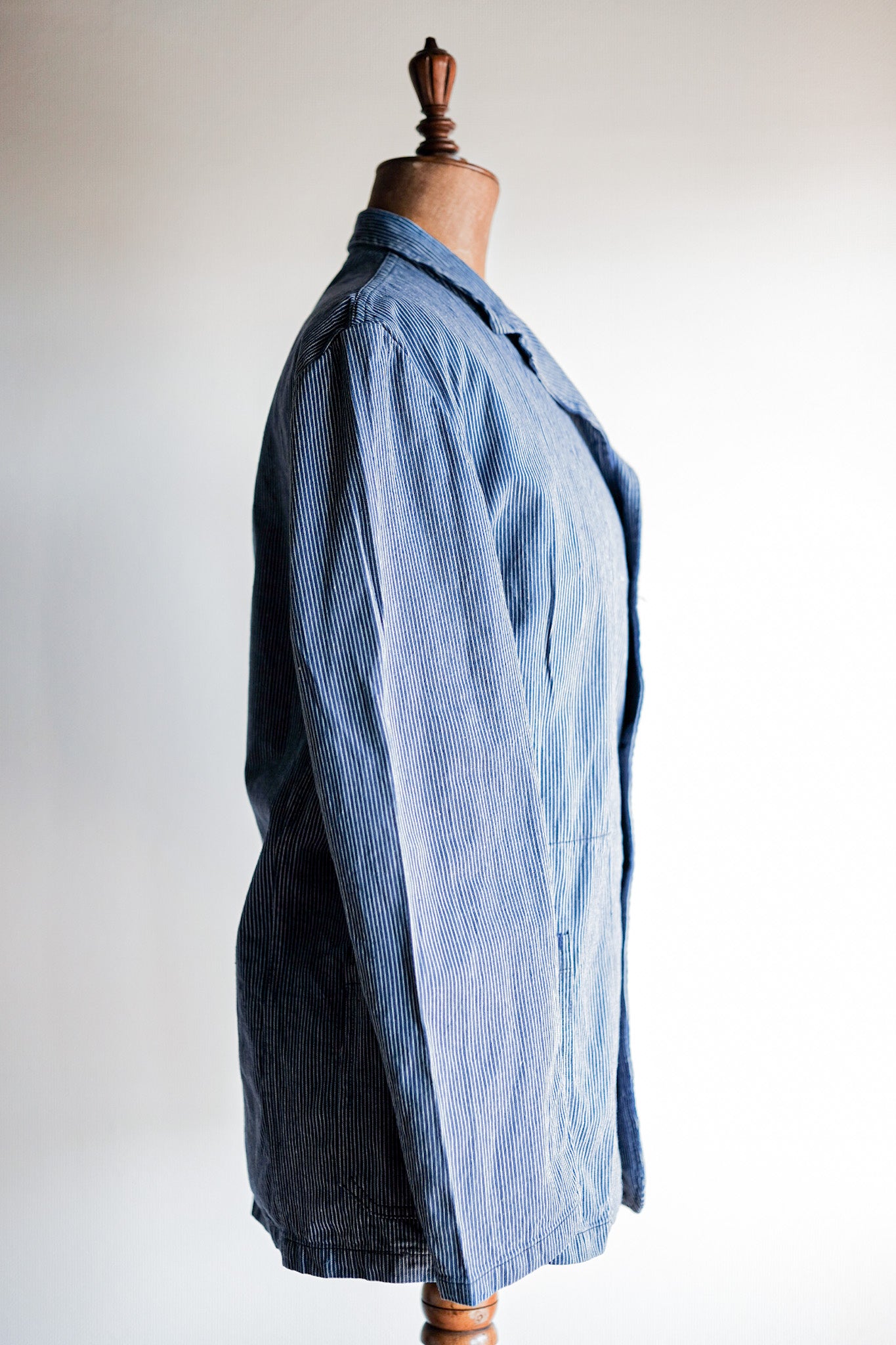 【〜60年代】法國復古棉花條紋工作夾克“ Au Molinel”