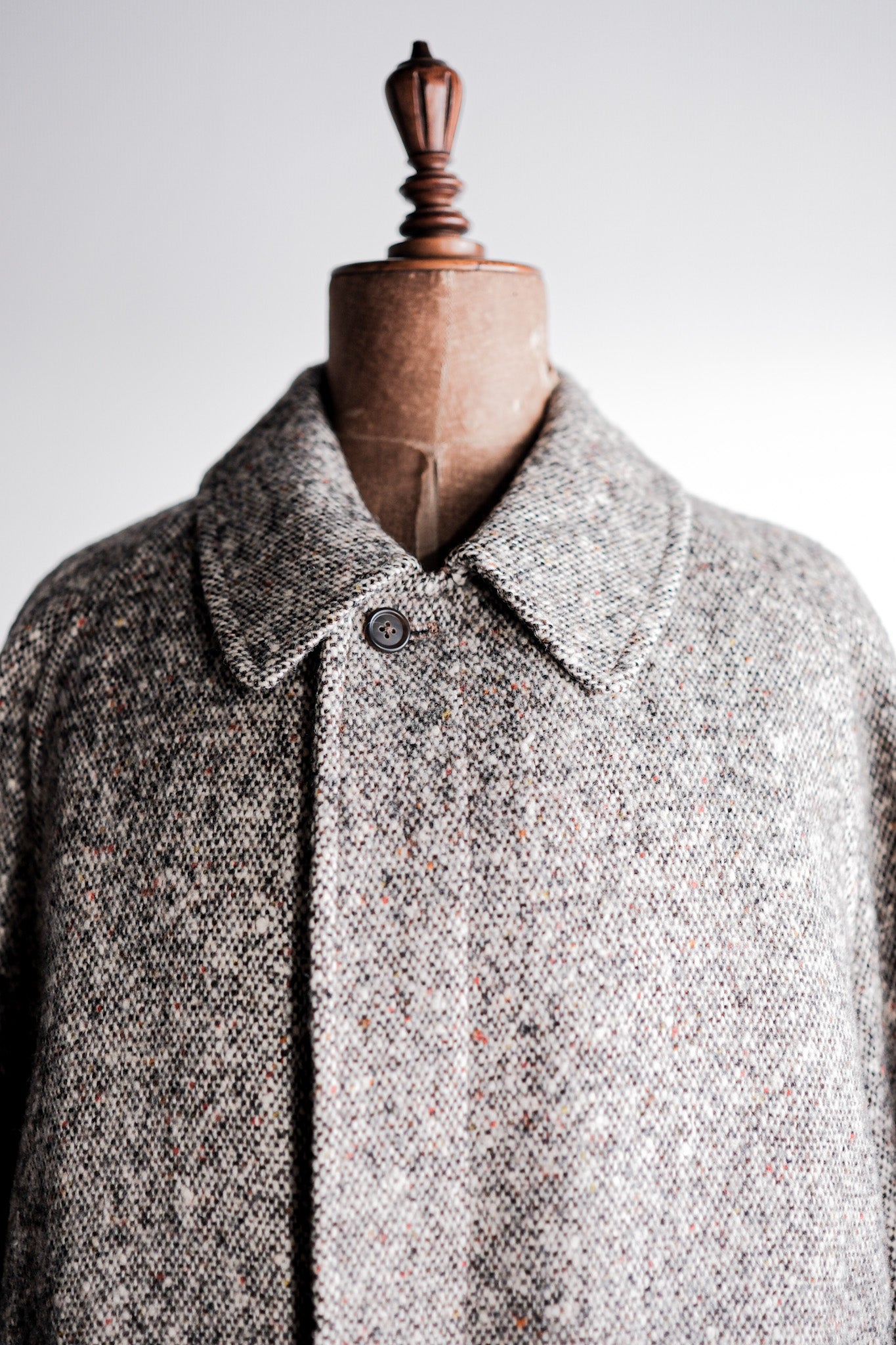 ［~70's］Vintage Burberry's Single Raglan Balmacaan Coat Size.38R "IRISH TWEED" "RAINBOW C 別注"
