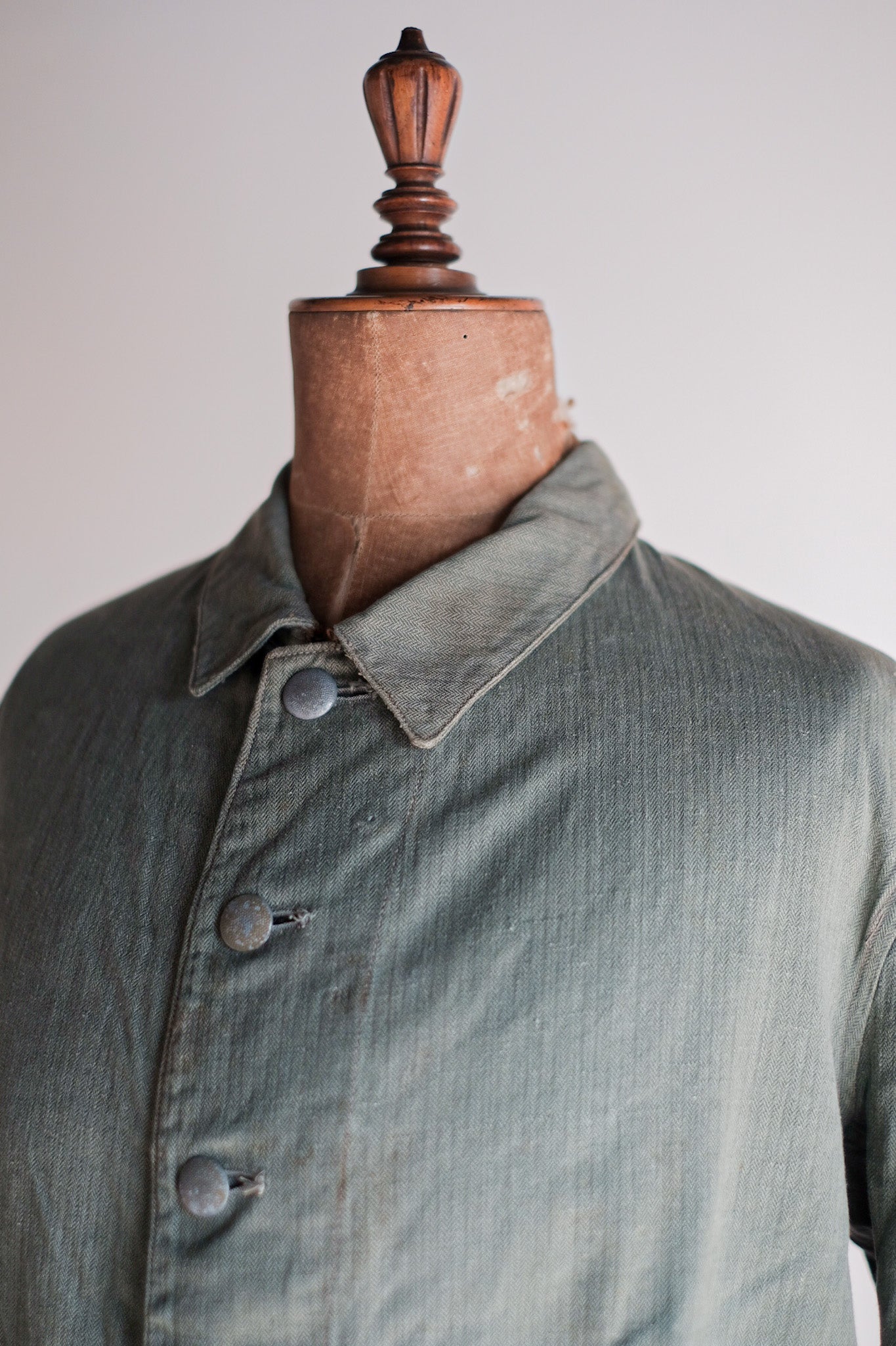 ［~30's］WW2 German Army Drillich Green HBT Linen Jacket