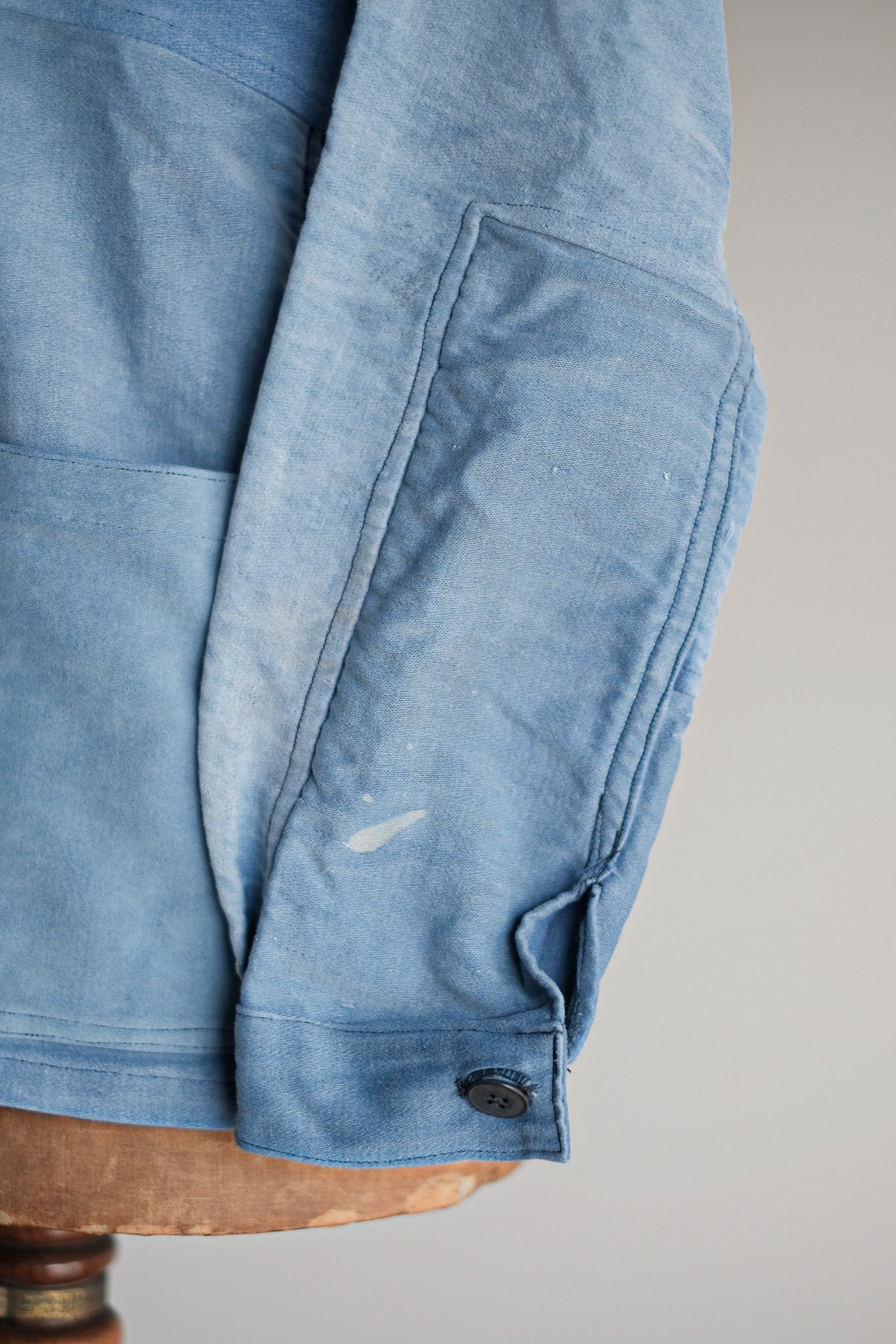 ［~50's］French Vintage Blue Moleskin Work Jacket "Le Mont St. Michel"