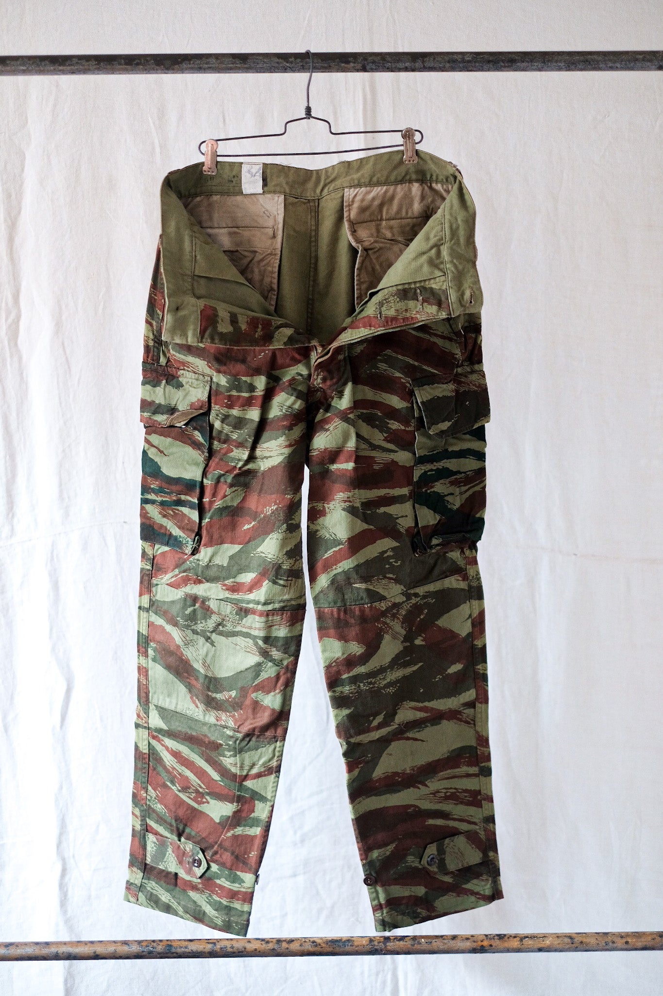 【~60's】French Army M47 Lizard Camo Field Trousers Size.84