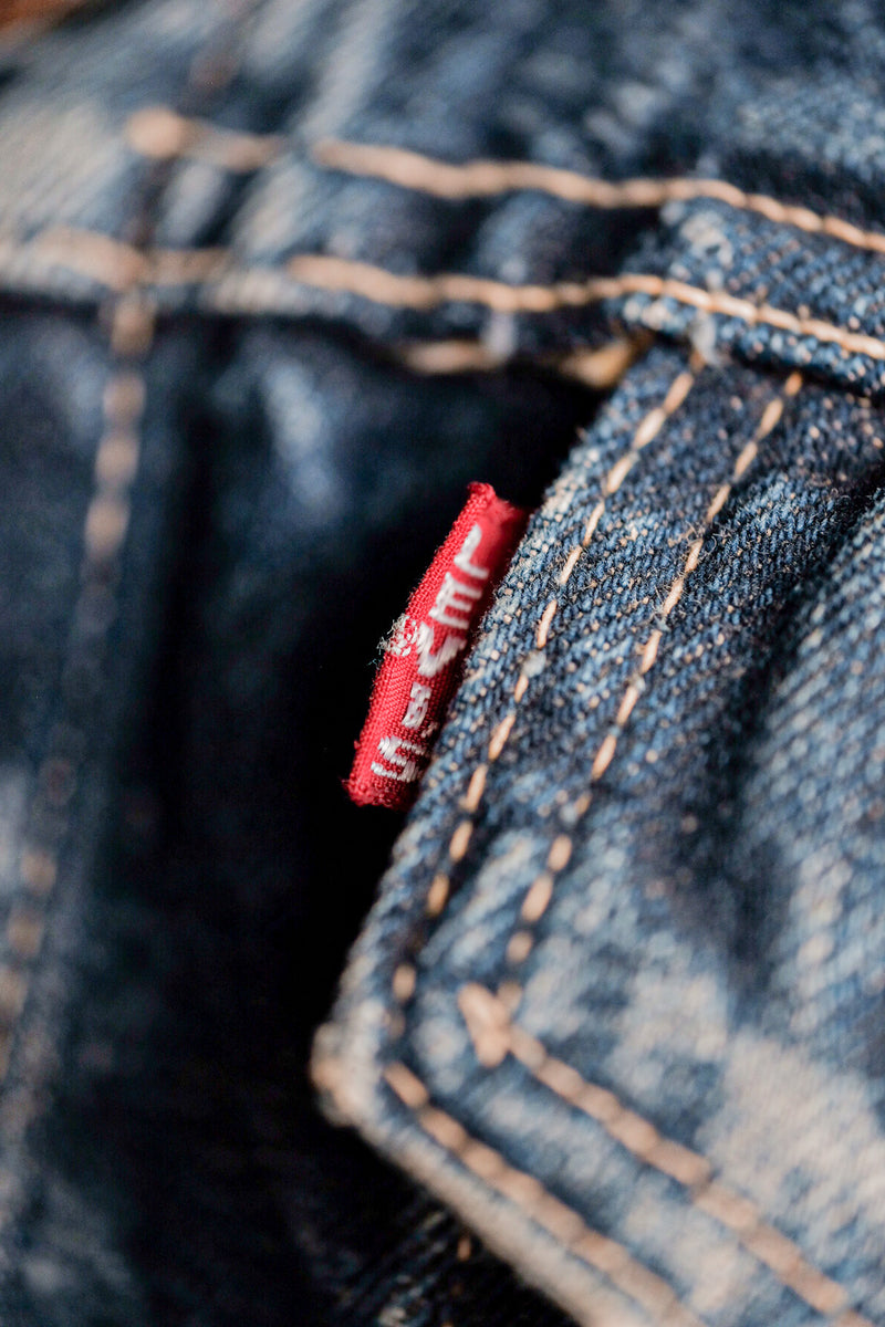 [~ 60's] แจ็คเก็ตยีนส์ 557 ยีนส์ของ Levi Vintage "Big E" ของ Levi 557