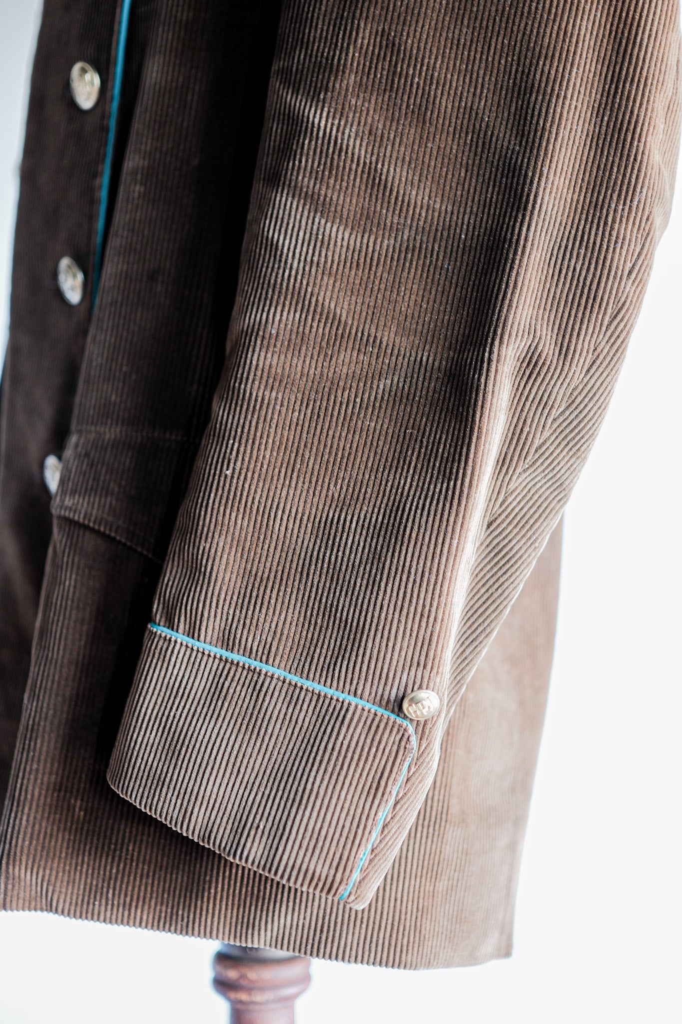 ［~30’s］Italian Army Double Breasted Brown Corduroy Jacket “Dead Stock”