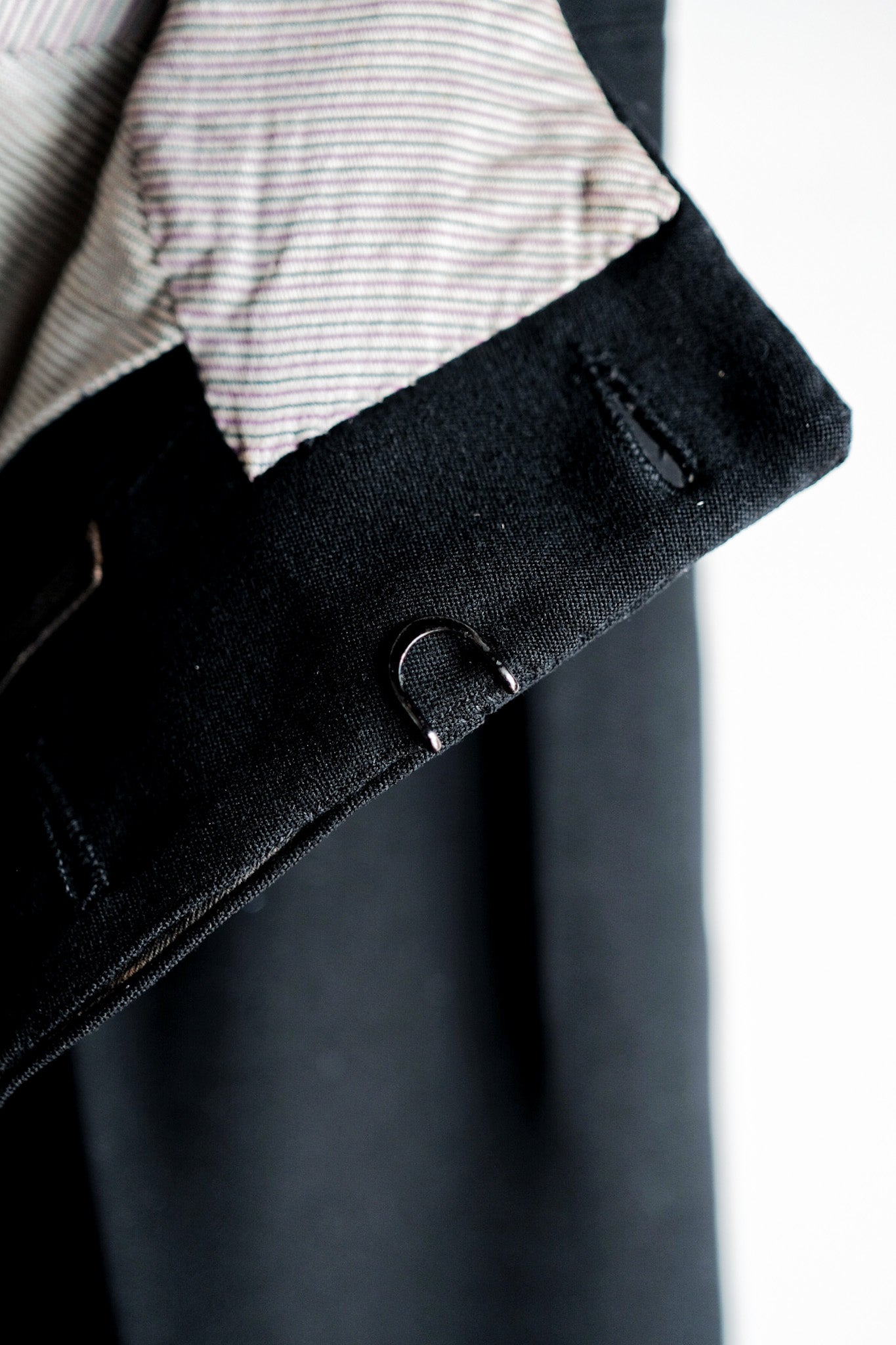 ［~40's］French Vintage Black Wool Trousers