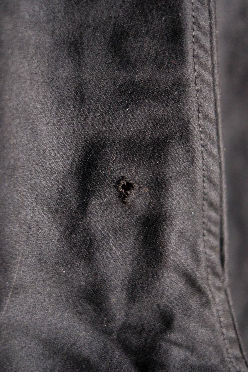 【~30's】French Vintage Black Moleskin Work Pants "Le Mont St. Michel" "Dead Stock"