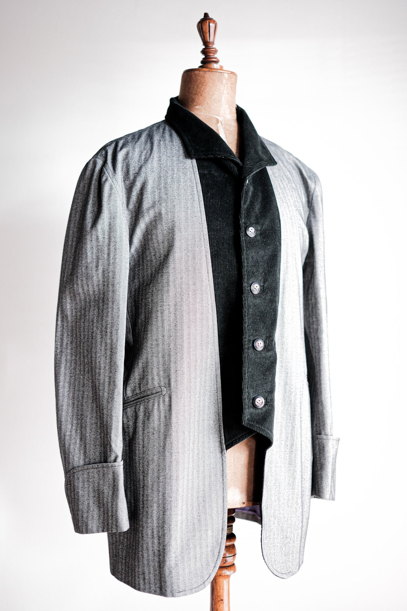 [~ 00's] Arnys Paris Corduroy X Cotton HBT Jacket Size.52