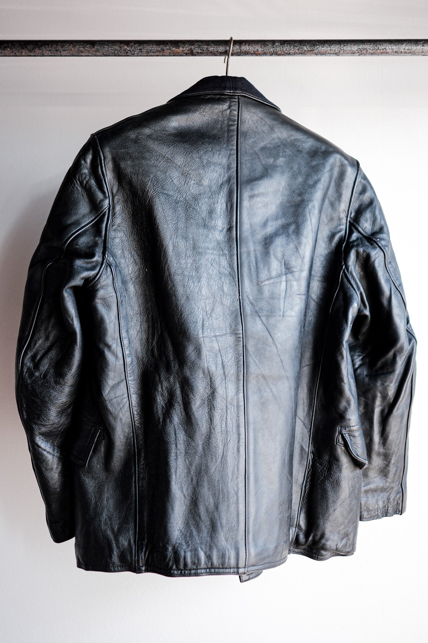 ［~50's］French Vintage Le Corbusier Leather Work Jacket "Wool Collar"
