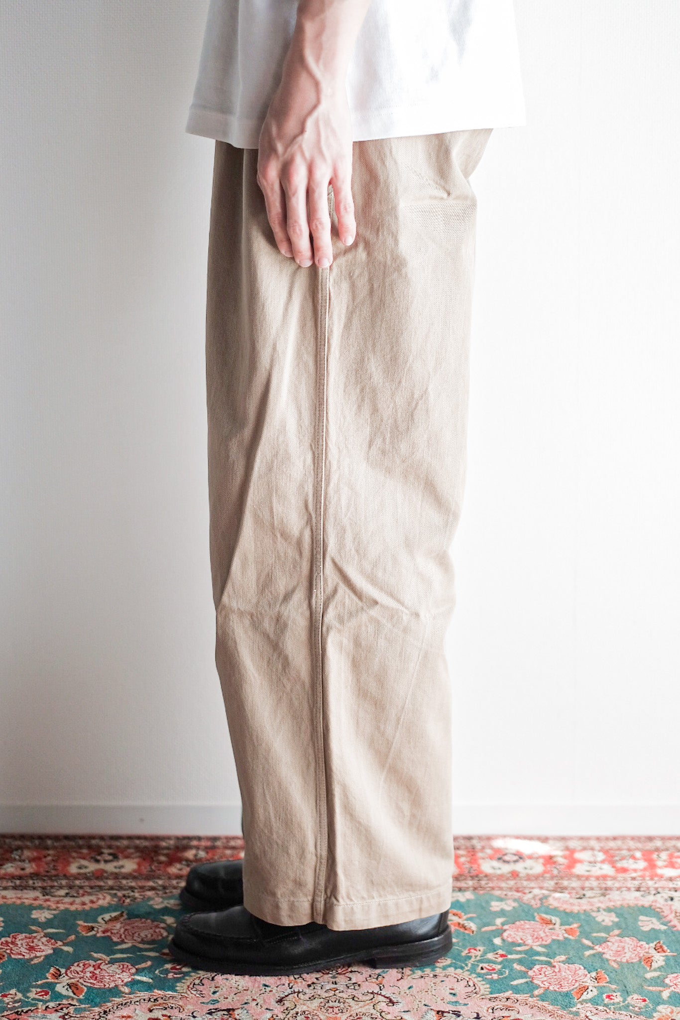 [~ 50's] French Army M52 CHINO TROUSERS SIZE.76c "Indochina Model"