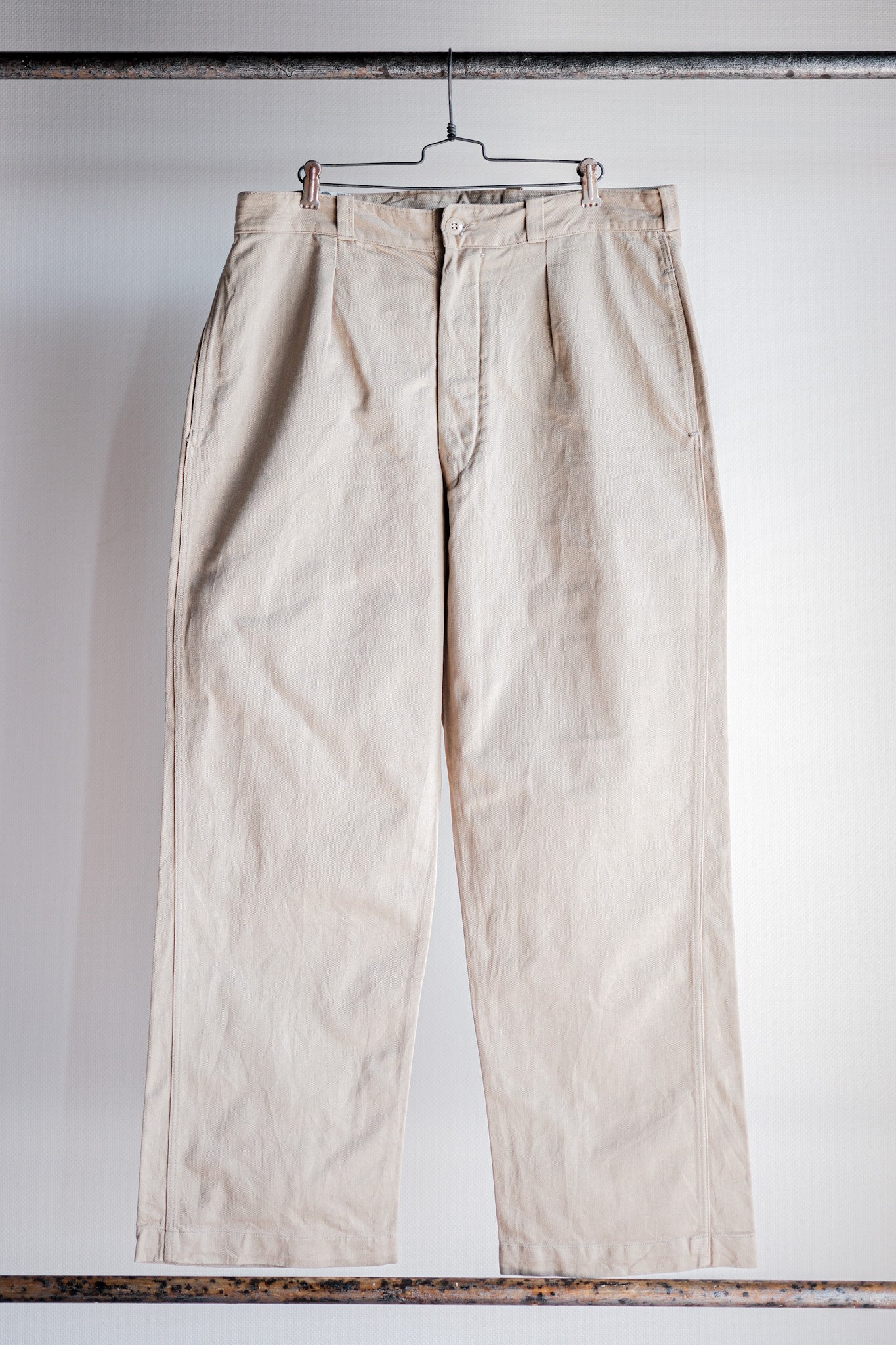 [~ 60's] French Army M52 CHINO TROUSERS SIZE.35