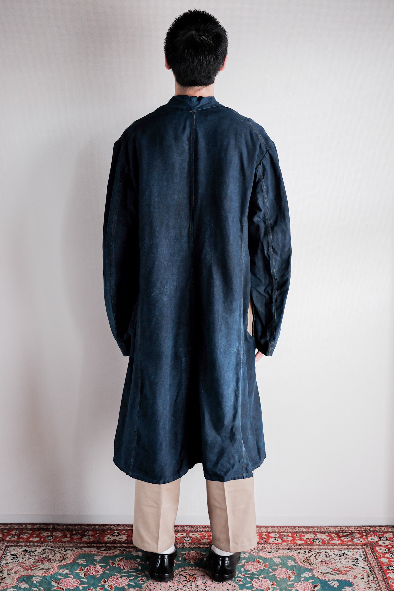 Early 20th C】French Antique Indigo Linen Maquignon Coat