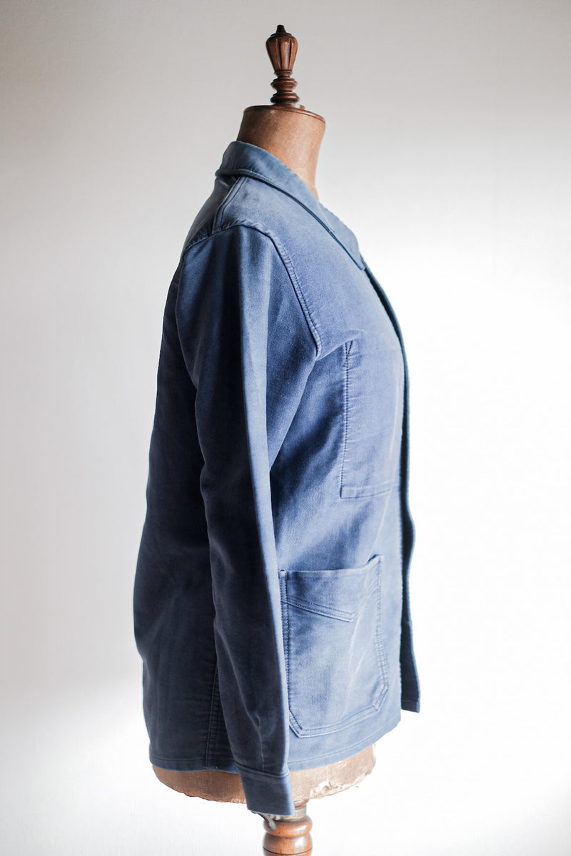 [~ 40's] แจ็คเก็ตงาน Moleskin ของ French Vintage Blue Work