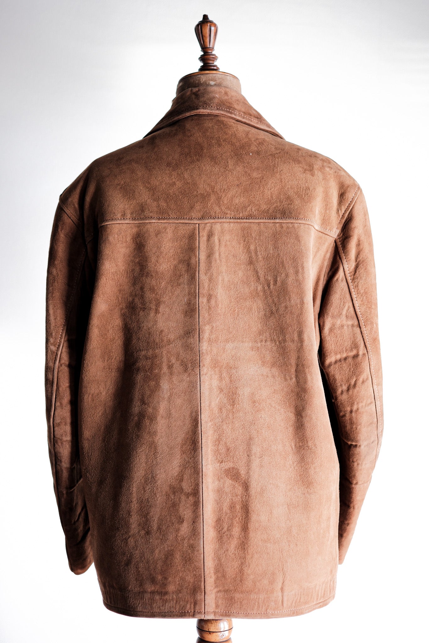 ［~60's］French Vintage Brown Suede Zip Up Jacket