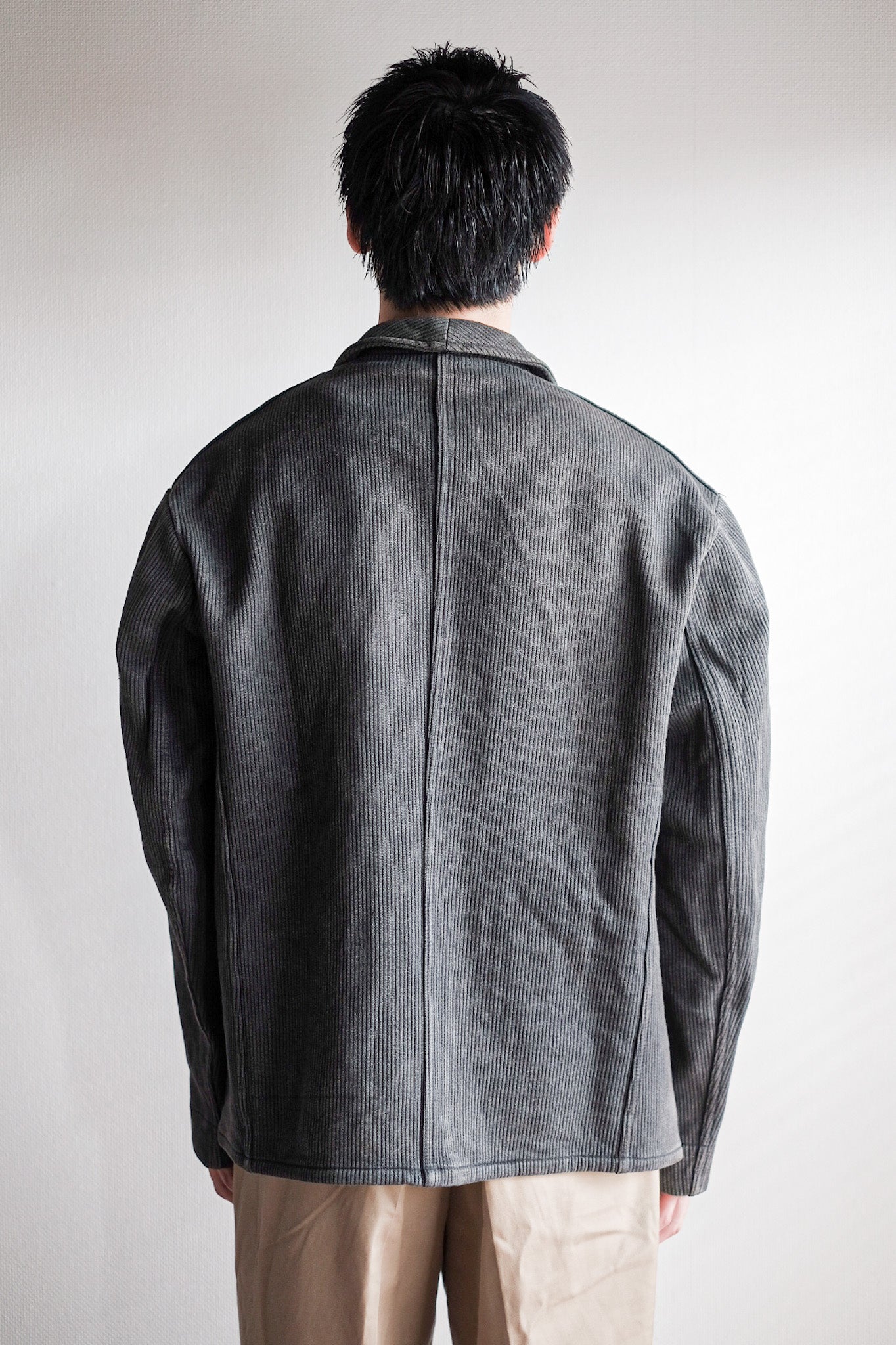 ［~50’s］French Vintage Gray Cotton Pique Work Jacket