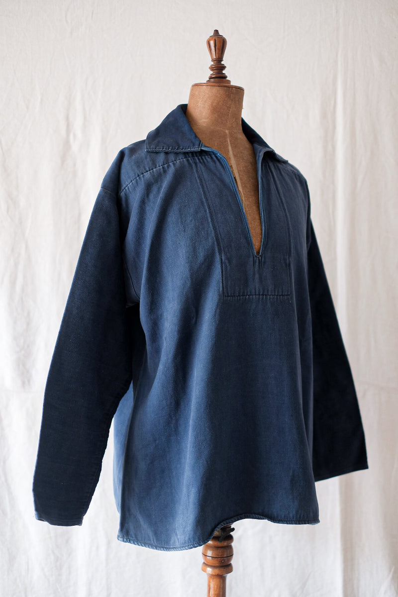 's French Vintage Blue Moleskin Fisherman Smock – VIEUX ET NOUVEAU