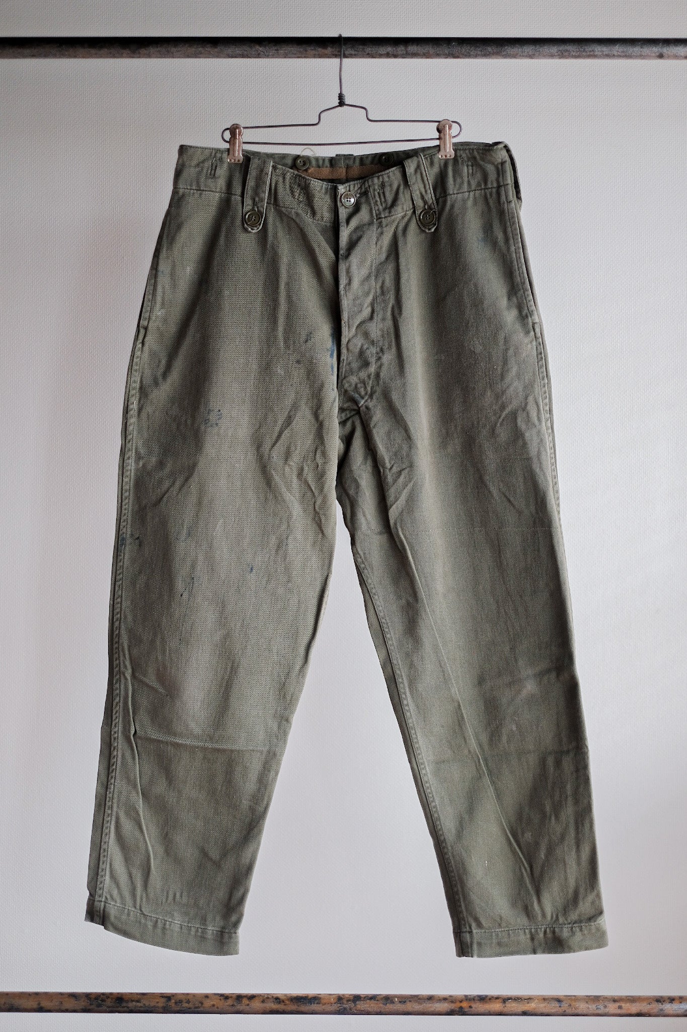 [~ 60's] British Army Green Drill Trousers