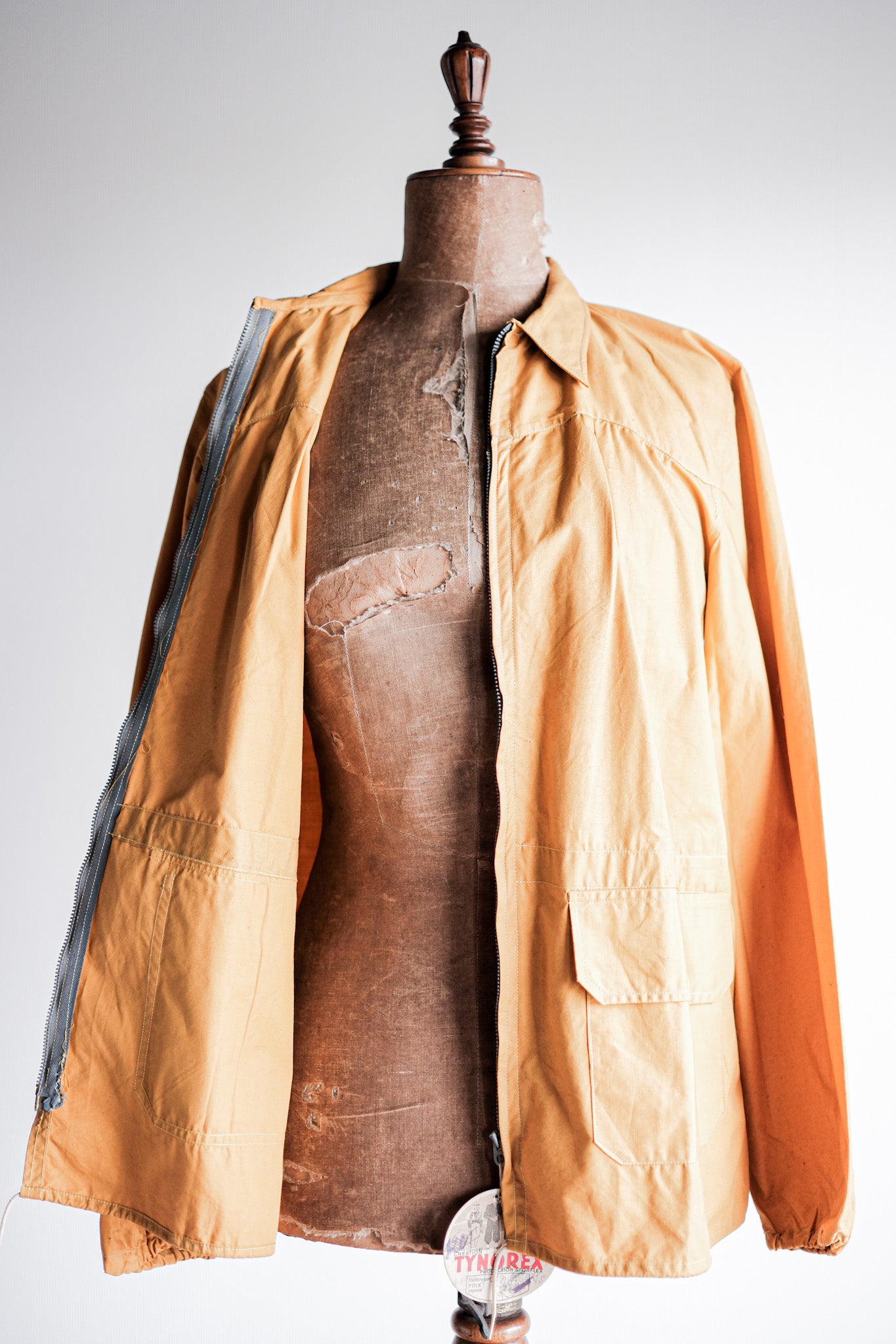 ［~40's］French Vintage Yellow Cotton Jacket "Dead Stock"