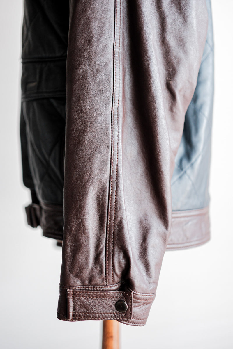 [~ 70's] Old Marcel Lassance Leather Bomber Jacket Size.52