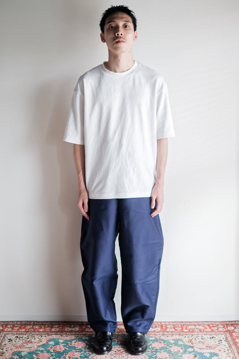 40's】French Vintage Blue Moleskin Work Pants 