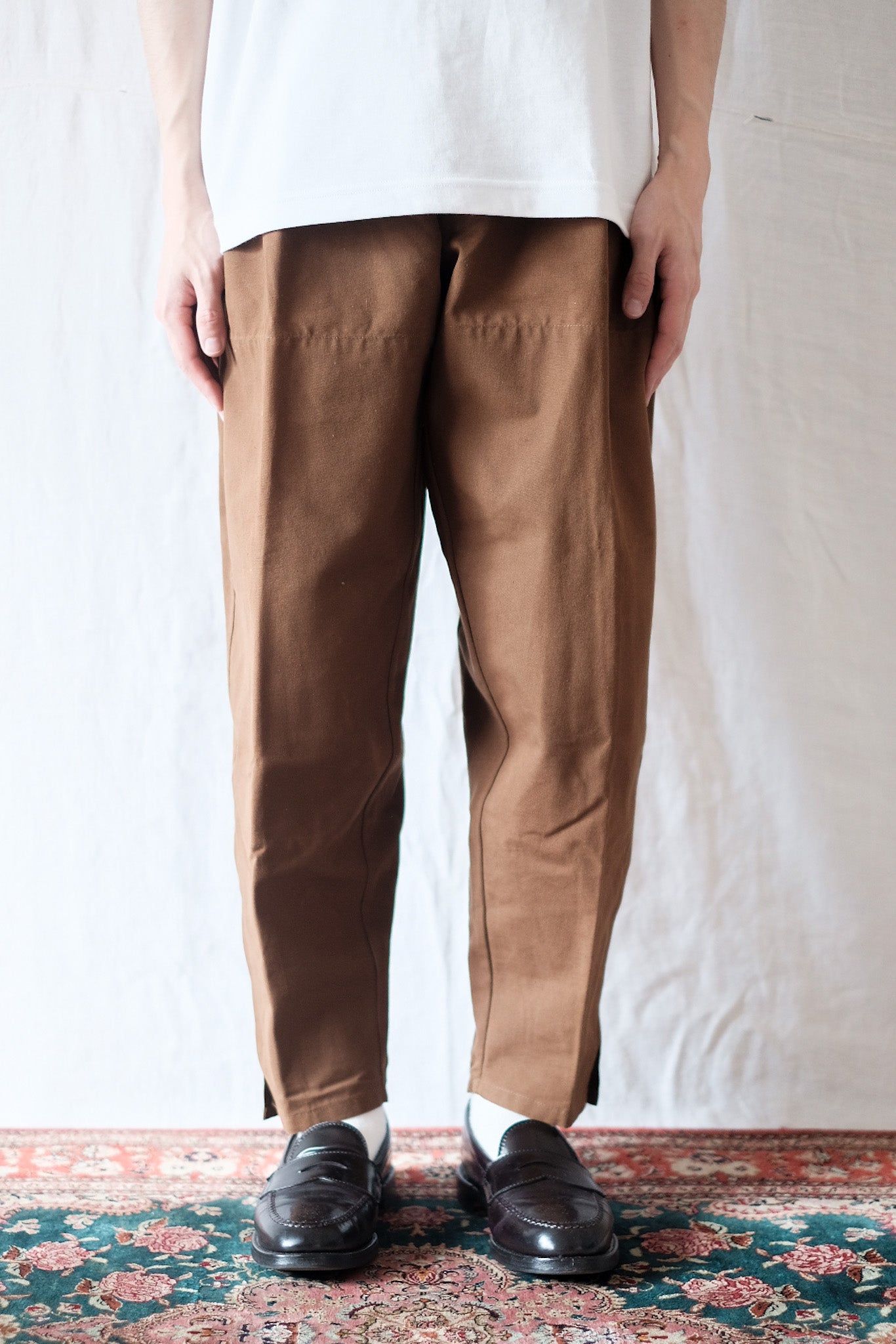 【~60's】French Vintage Brown Cotton Jodhpurs